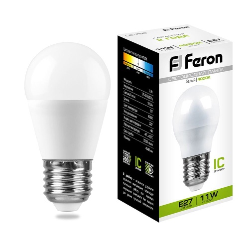 Лампа светодиодная FERON LB-750 11W 230V E27 4000K