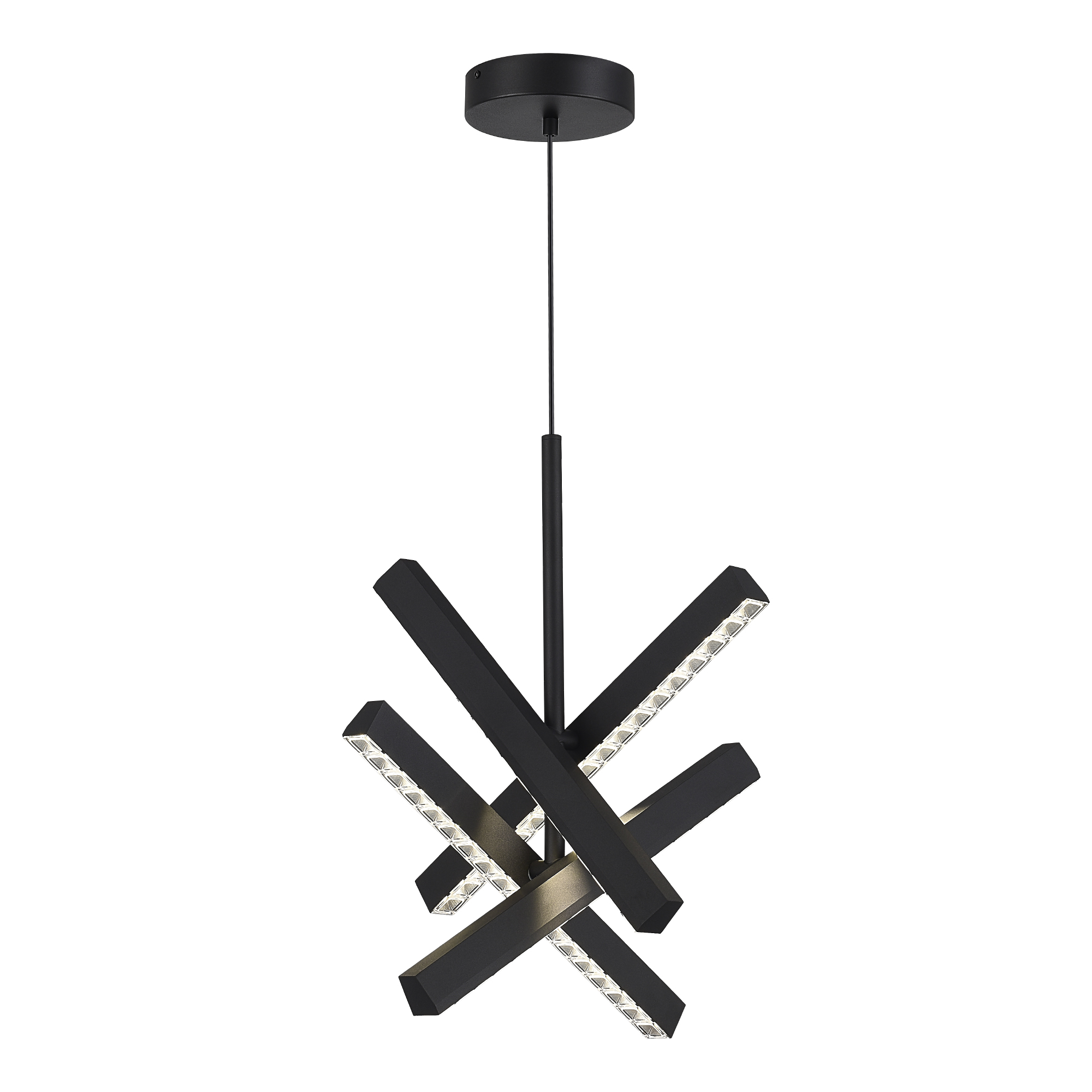 SL1018.413.04 Светильник подвесной ST-Luce черный/прозрачный LED 1*43W 4000K EUCLIDICS