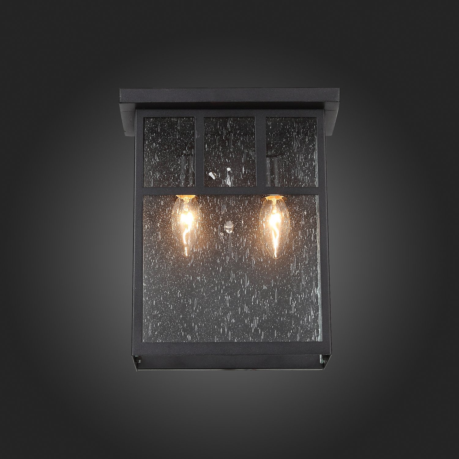 SL079.401.02 Светильник уличный настенный ST-Luce Темный кофе/Прозрачное кракелированное стекло E14 GLAZGO