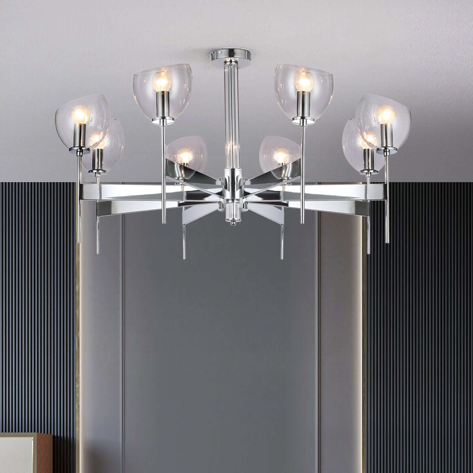 Потолочный светильник Eurosvet 60130/8 хром