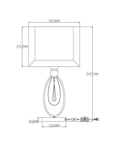 Настольная лампа Moderli V2582-1T Dark 1*E27*60W