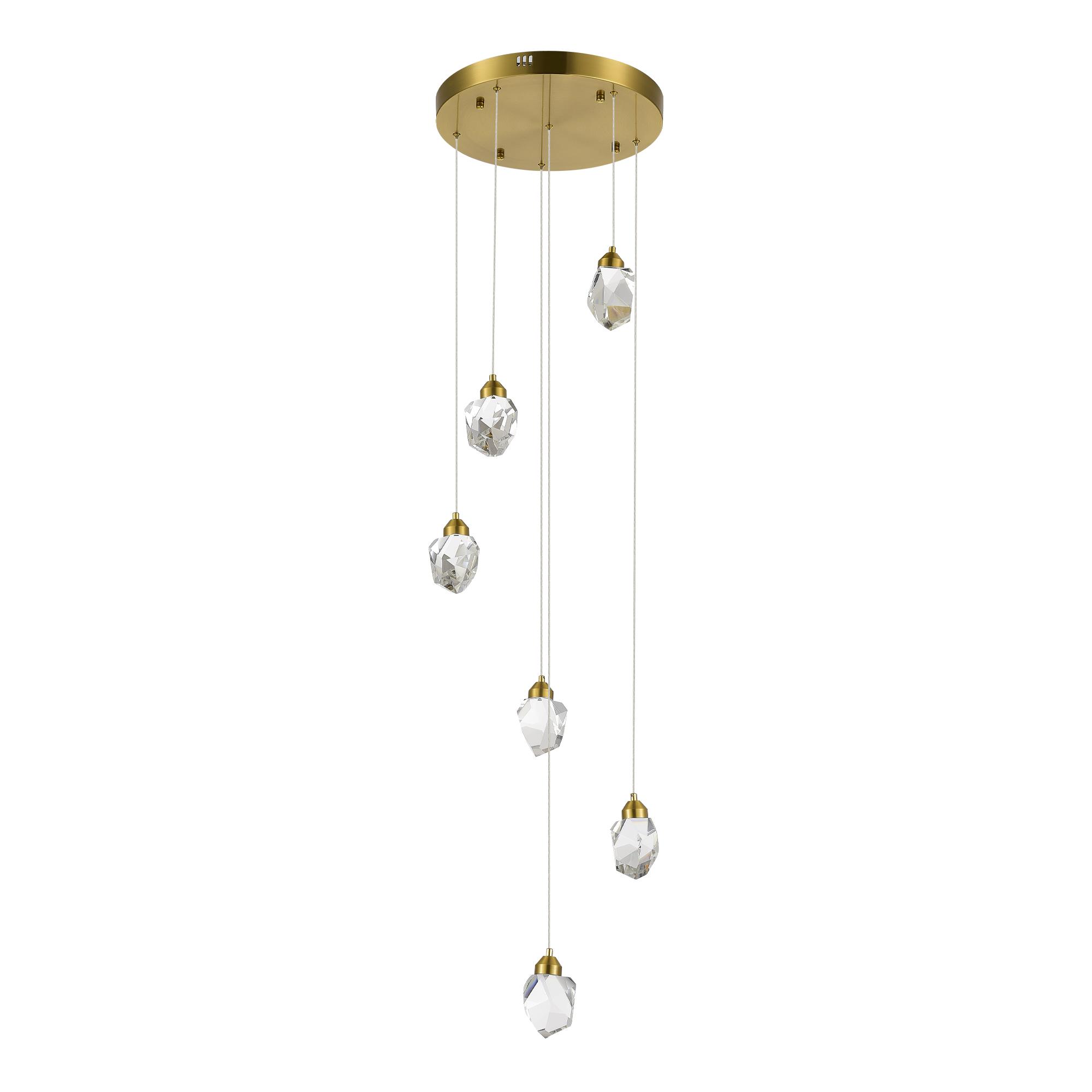 SL6114.203.06 Светильник подвесной ST-Luce Золотистый/Прозрачный LED 6*3W 3000K КАСКАТО