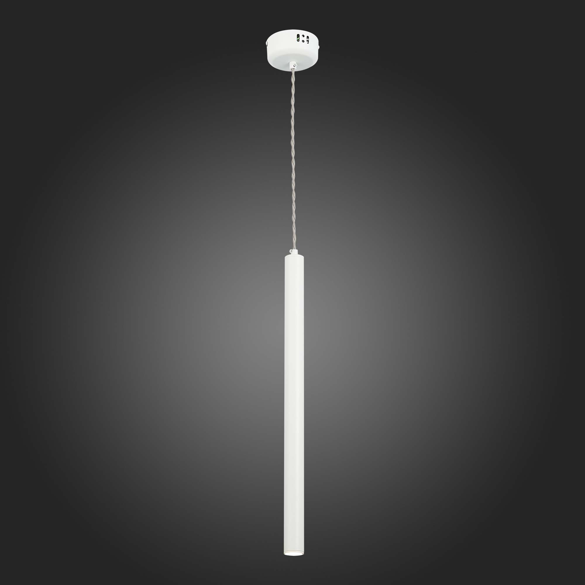 ST153.543.03 Светильник подвесной Белый LED 1*3W 4000K 255Lm Ra  IP20 D30xH1 500 180-240V Подвесные светильники