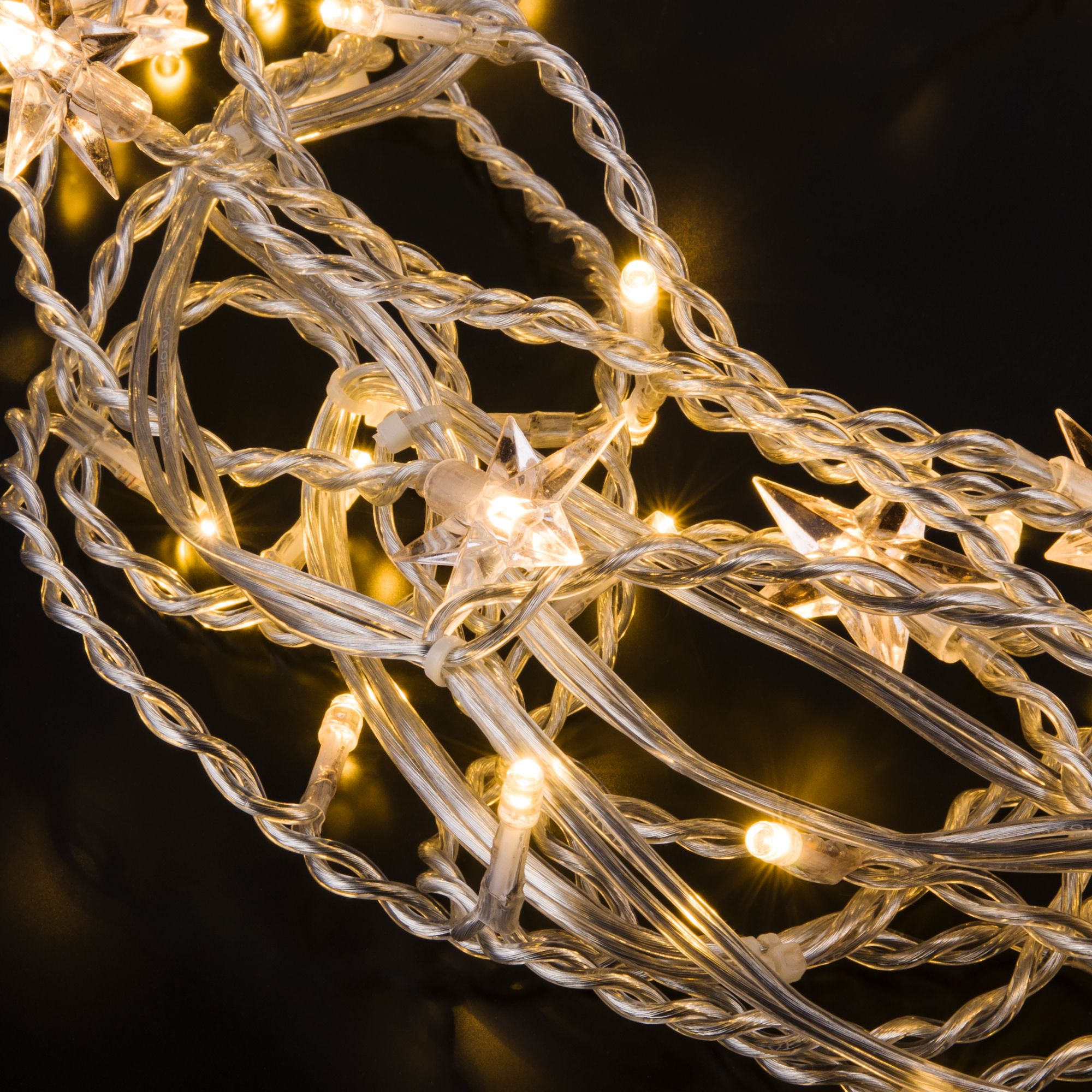 Гирлянда бытовая электрическая бахрома Eurosvet 100-002 теплый белый