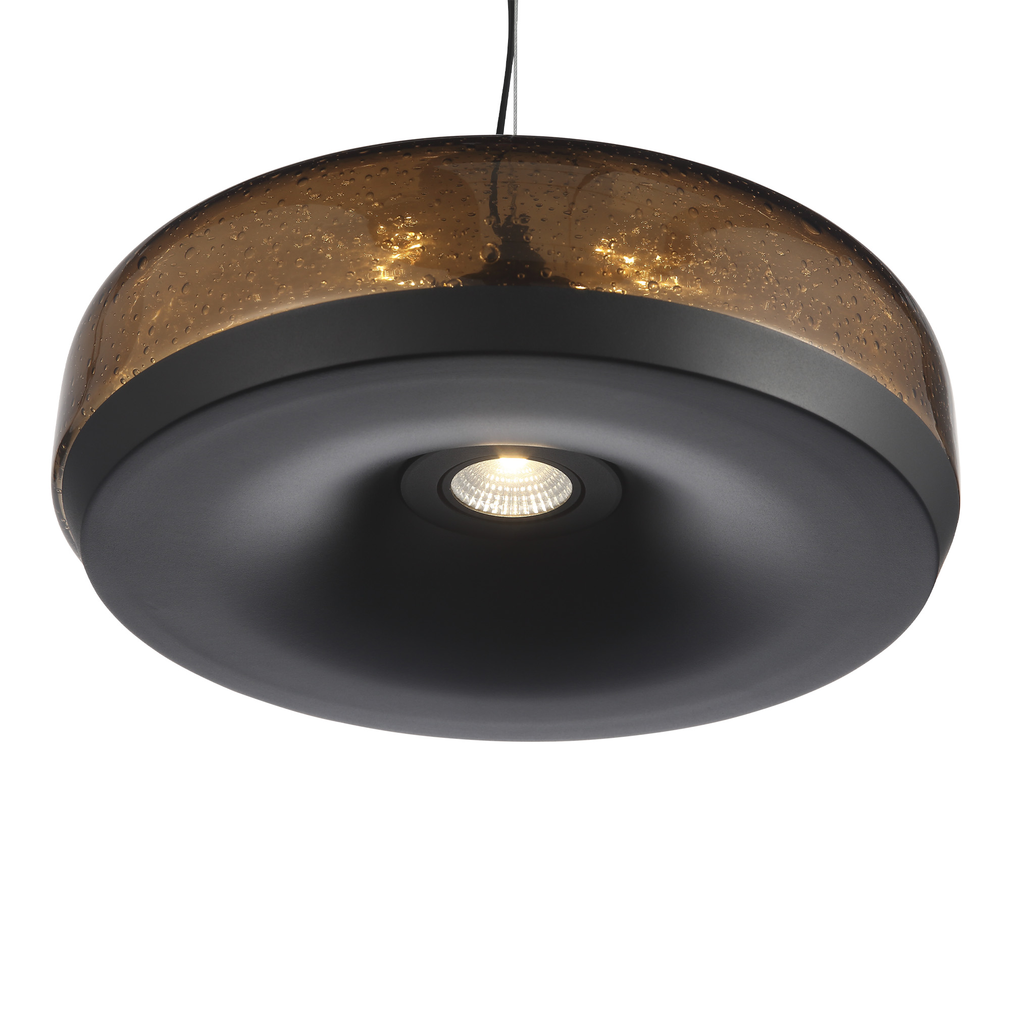 SL6014.603.01 Светильник подвесной ST-Luce Черный/Коричневый, с пузырьками LED 1*42W 3000K РИПЛ