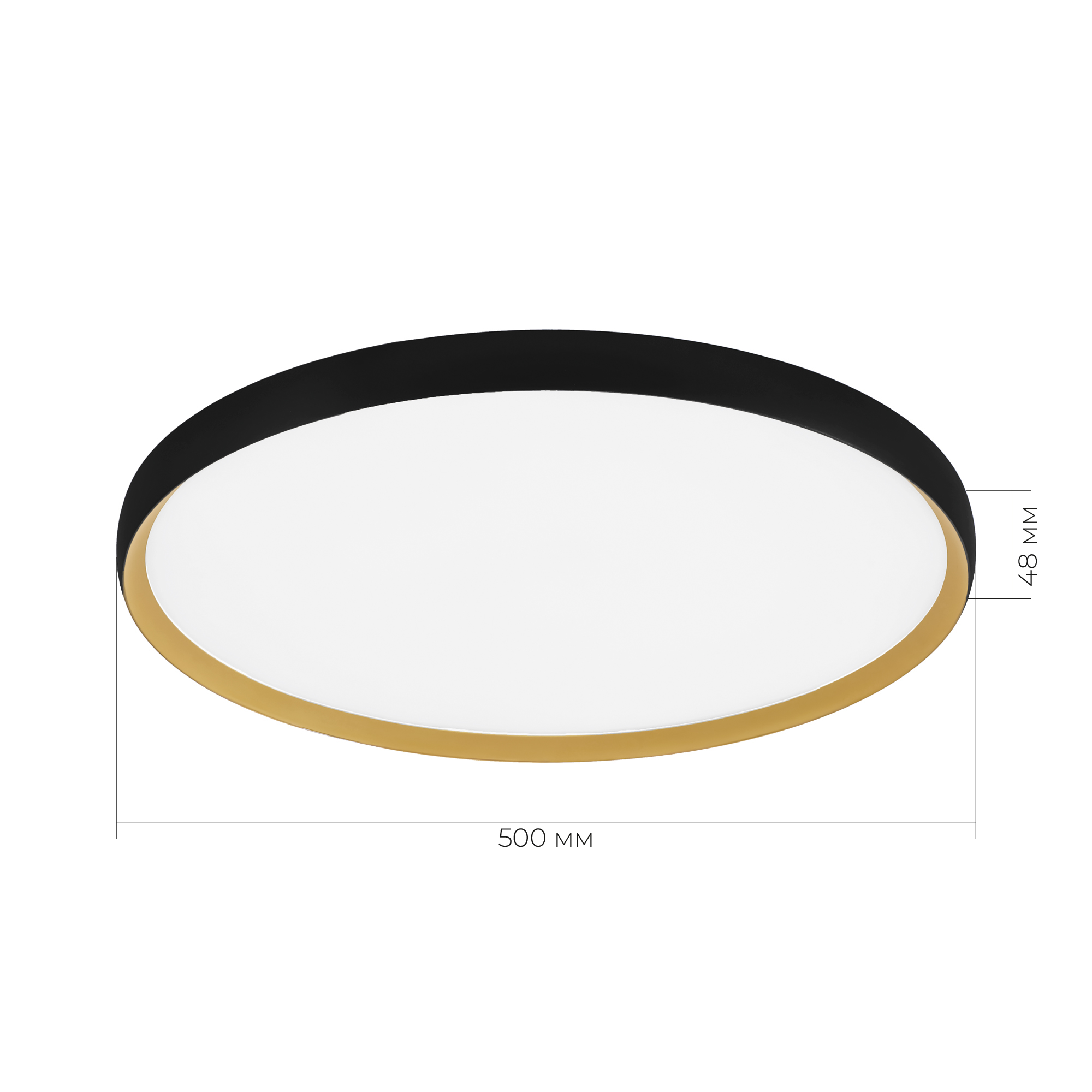 SLE1810-402-01 Светильник потолочный Черный, Золотистый/белая LED 1*42W 4000K ХЕЛЬСТ