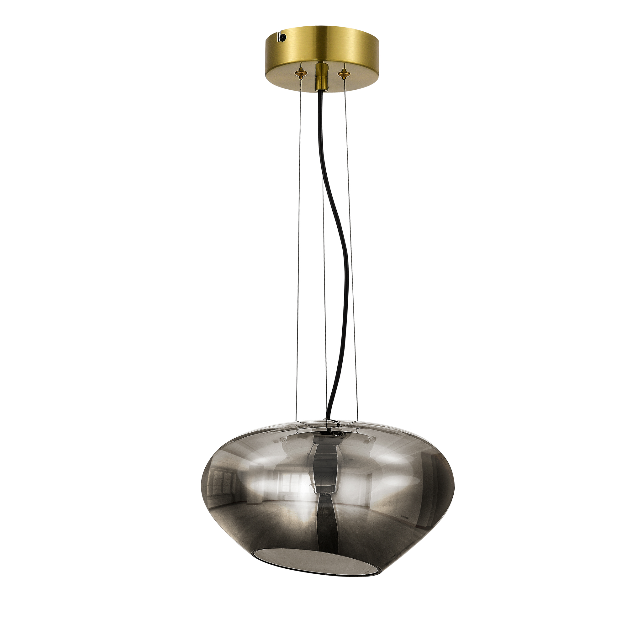 SL6019.303.01 Светильник подвесной ST-Luce Латунь/Дымчатый, Белый LED 1*10W 3000K ФОРЕЙ