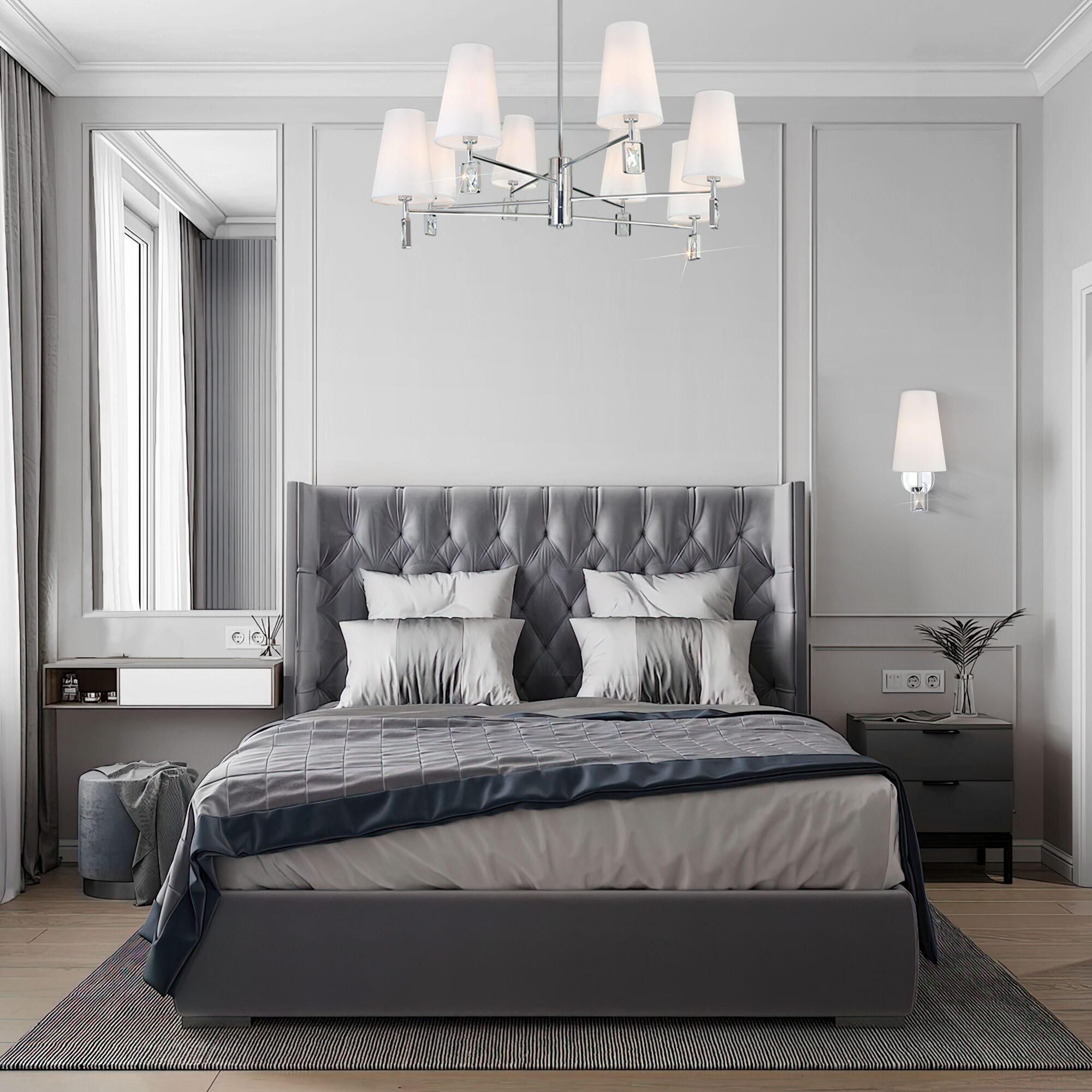 Потолочный светильник Eurosvet 60137/8 хром