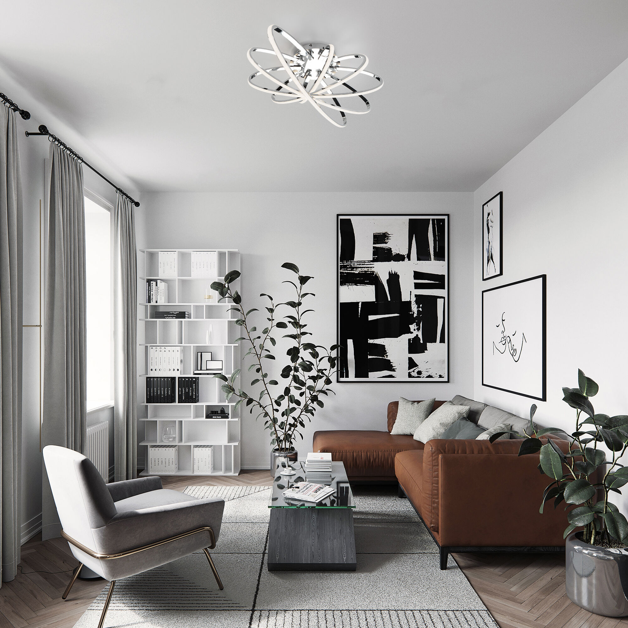 Потолочный светильник хром Eurosvet 90100/5