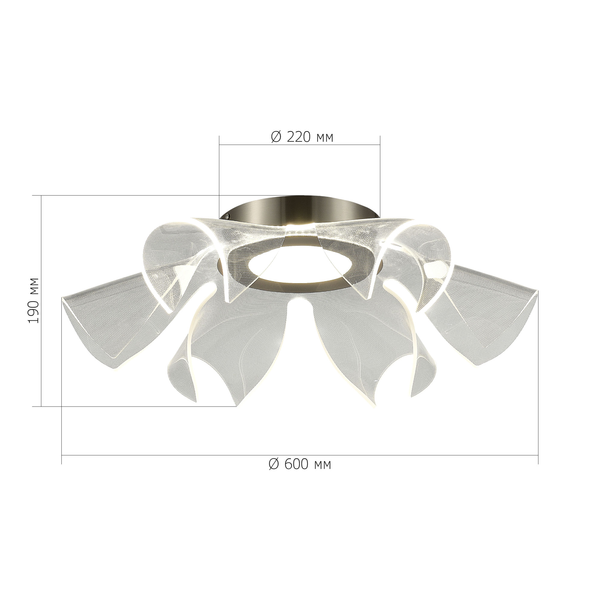 SL6235.102.20 Светильник потолочный ST-Luce Никель/Прозрачный LED 1*20W 4000K FAIRY