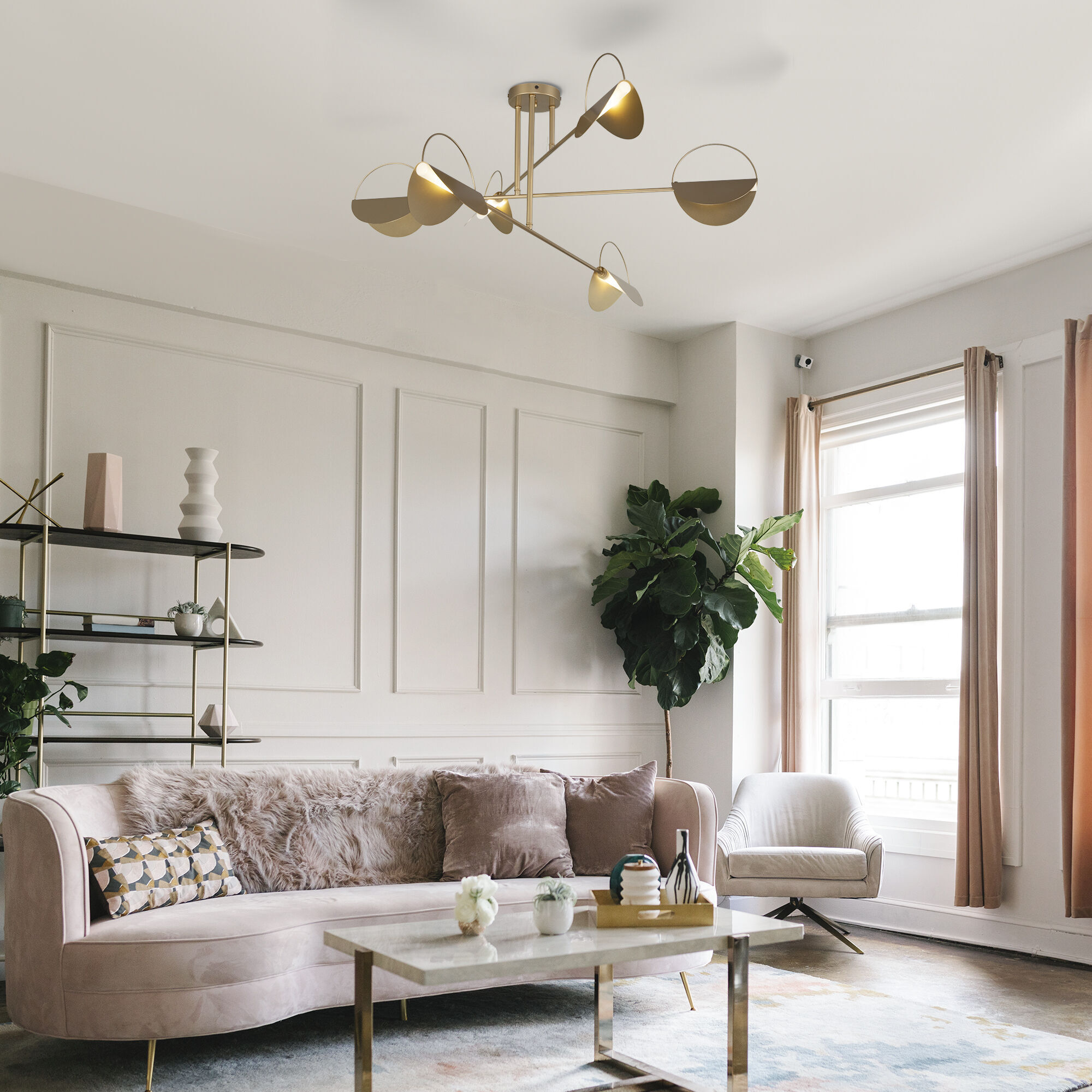 Потолочный светильник Eurosvet 70148/6 золото Smart