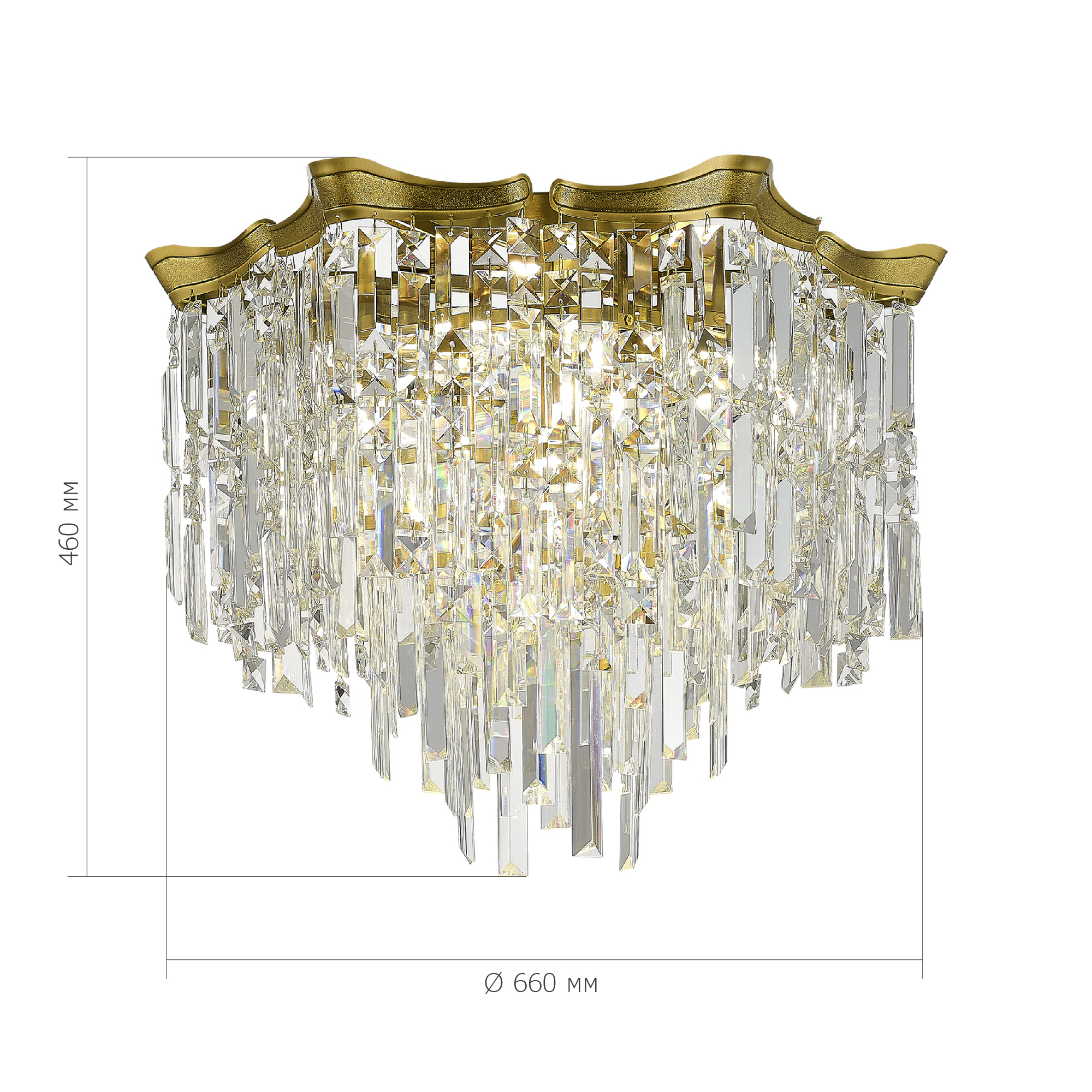 SL1659.302.10 Светильник потолочный ST-Luce Латунь/Прозрачный E14 10*60W OFELIA