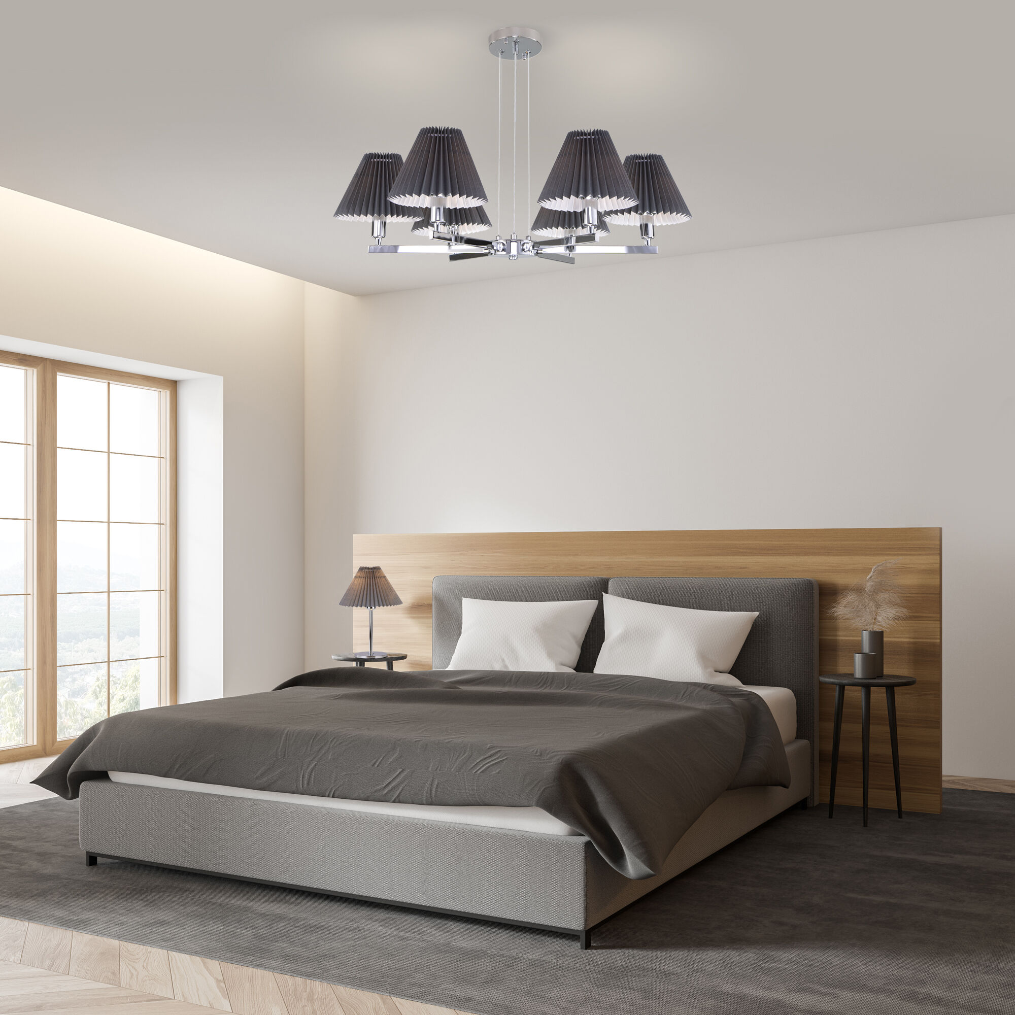 Подвесной светильник Eurosvet 60136/6 хром/графит