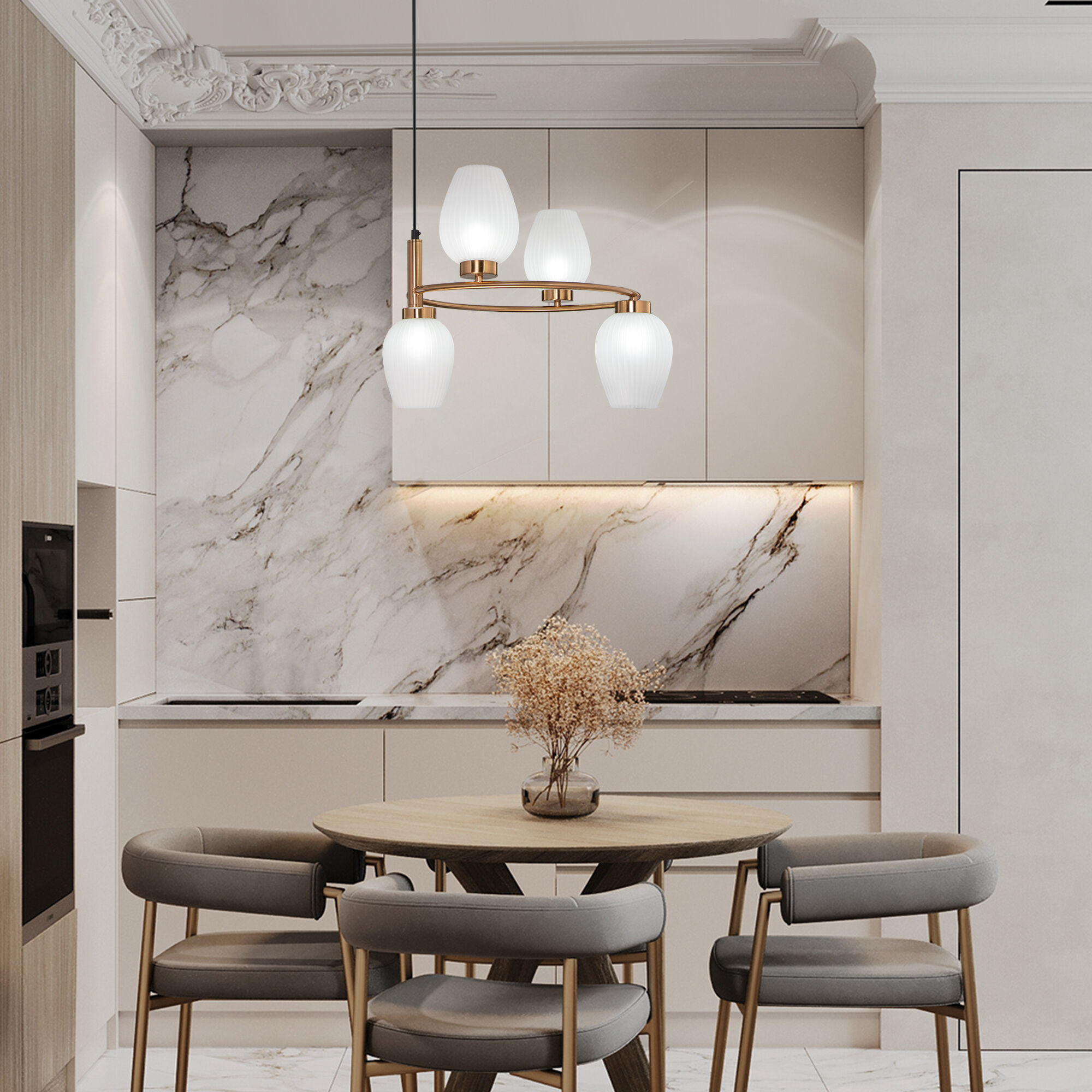 Подвесной светильник Eurosvet 30183/4 латунь Smart