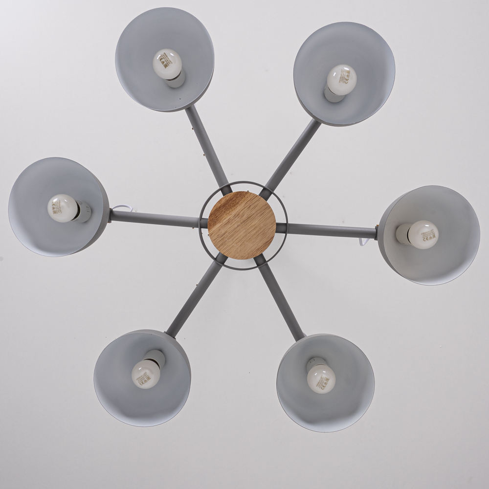 Люстра на штанге ROLLA 6 Gray 178069-26