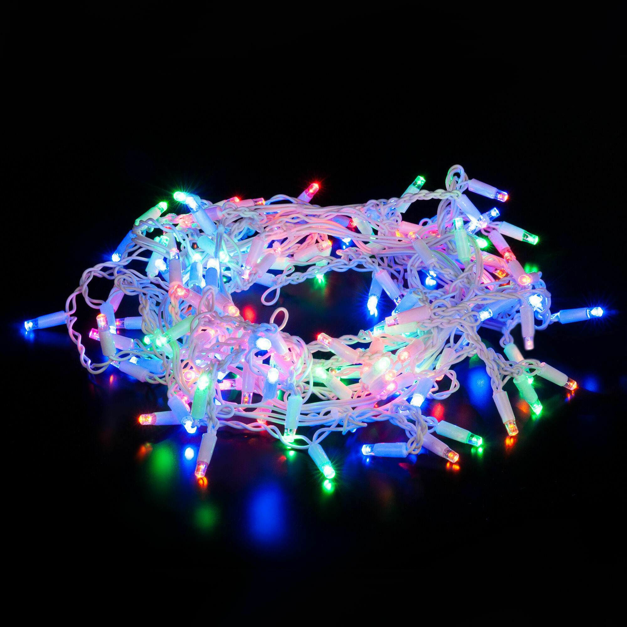 Гирлянда бытовая электрическая бахрома Eurosvet 100-101 мульти