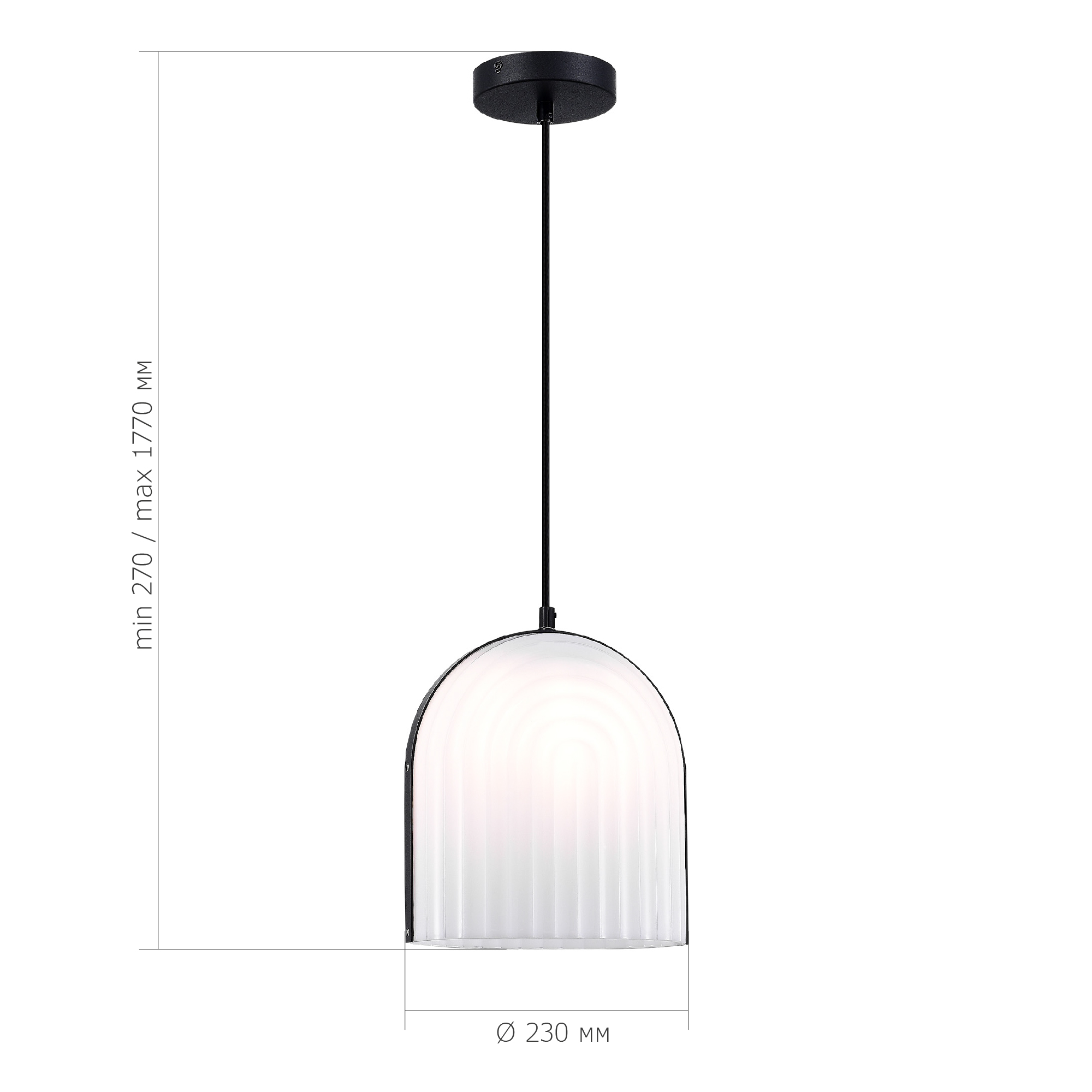 SL1302.403.01 Светильник подвесной ST-Luce Черный/Белый E27 LED 1*7W AIRE