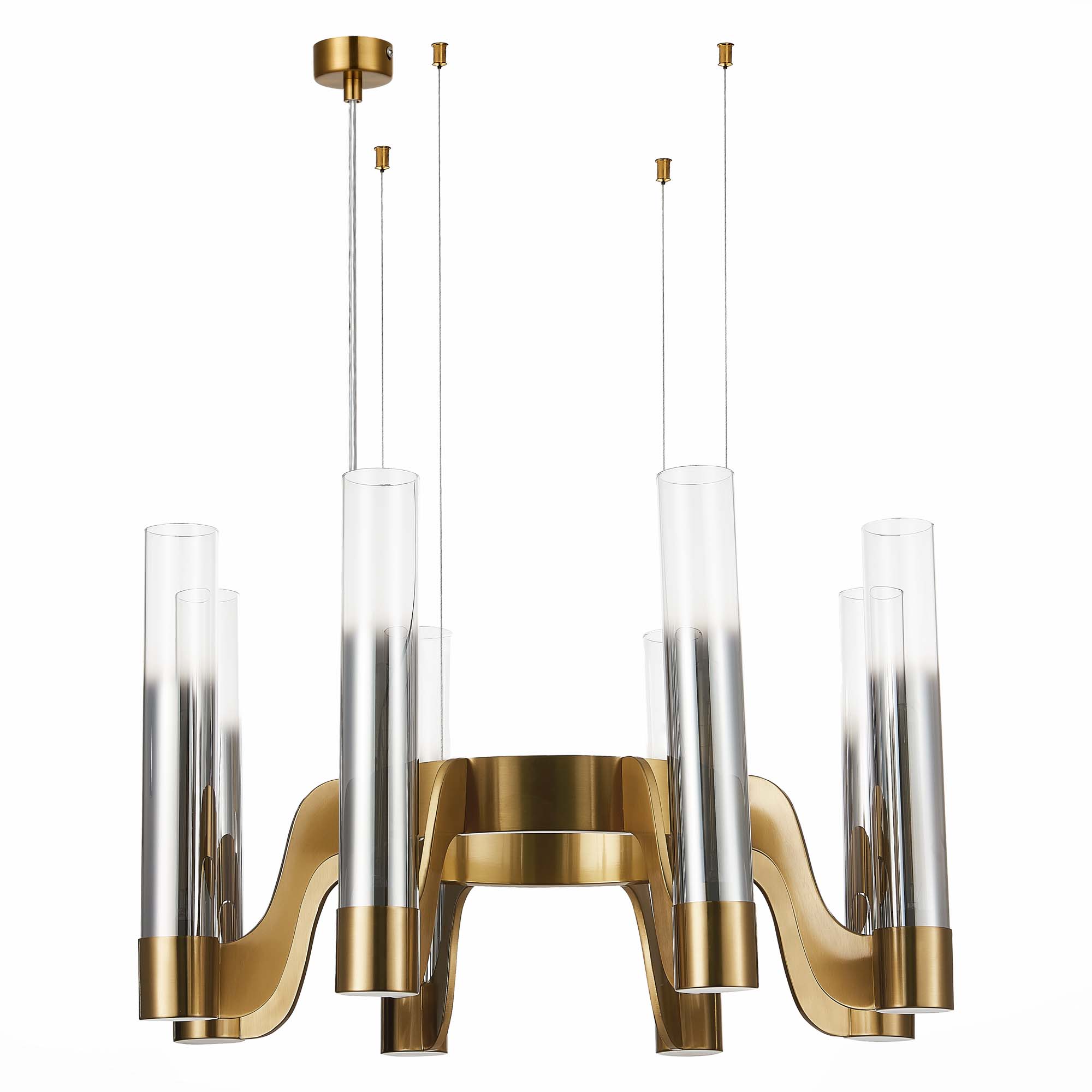 SL1235.303.08 Люстра подвесная ST-Luce Латунь/Хром, Прозрачный E27 8*40W ETTORE