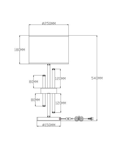 Настольная лампа Moderli V2641-1T Trio 1*E27*60W