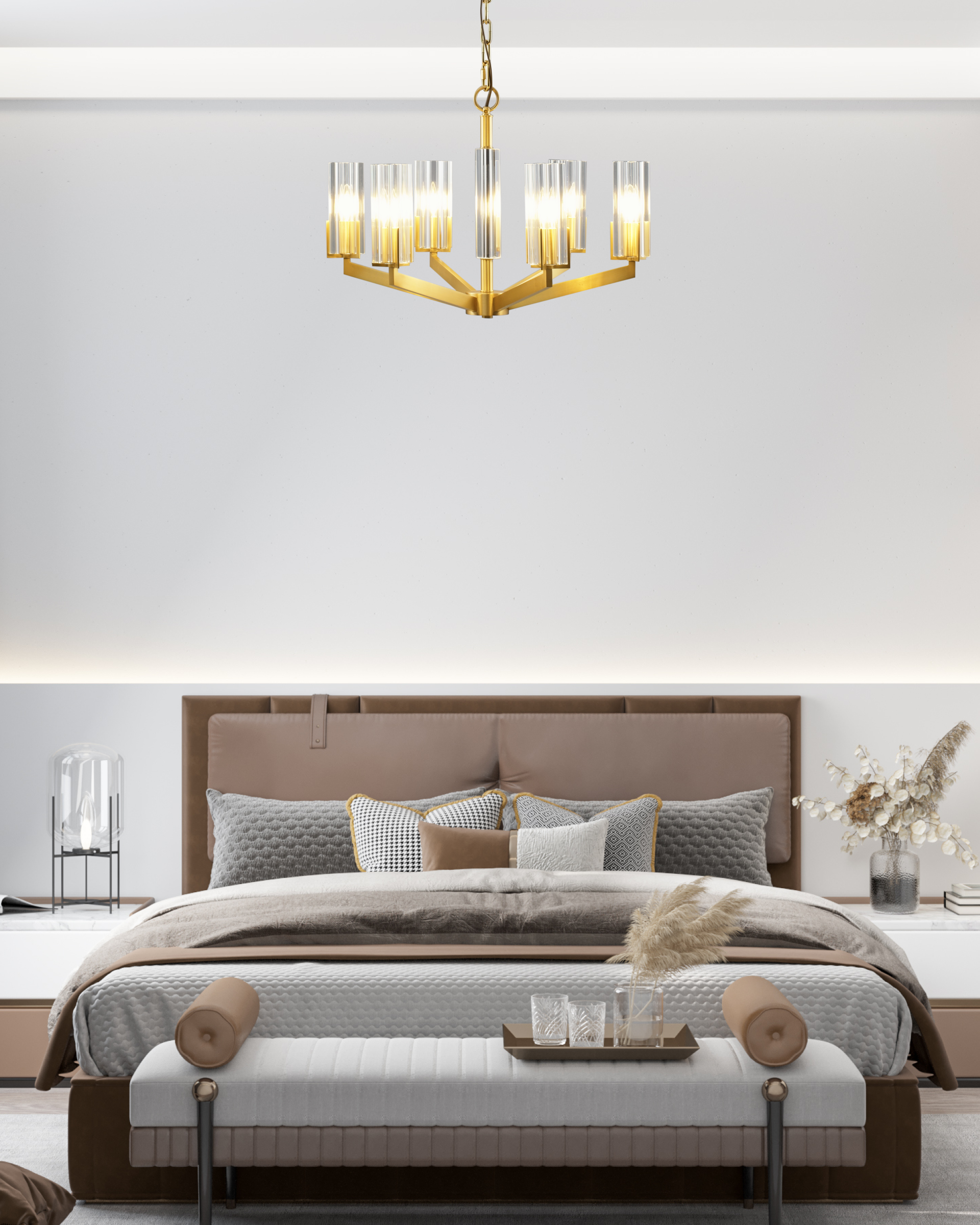 Люстра подвесная Moderli V11074-6P Brass