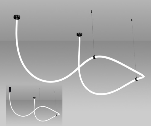 RGB Kink Light Подвес Венди черный 08031-400,19