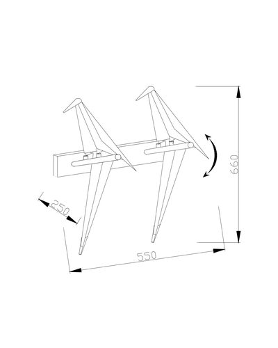 Бра светодиодное Moderli V3076-2WL origami Birds 2*LED*6W