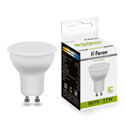 Лампа светодиодная FERON LB-760 11W 230V GU10 4000K MR16