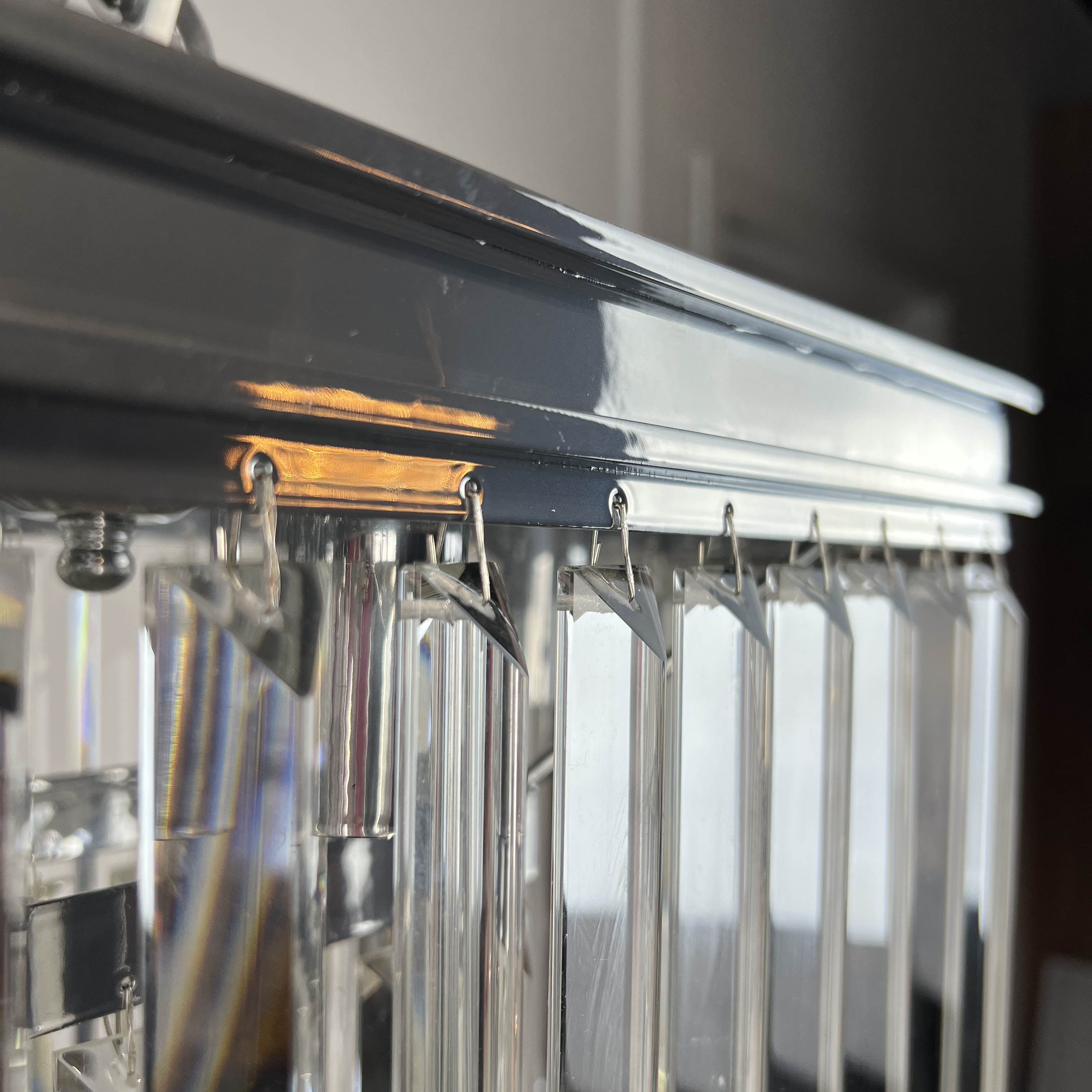 Подвесная люстра RH 1920S ODEON CLEAR GLASS FRINGE chrome 228792-22