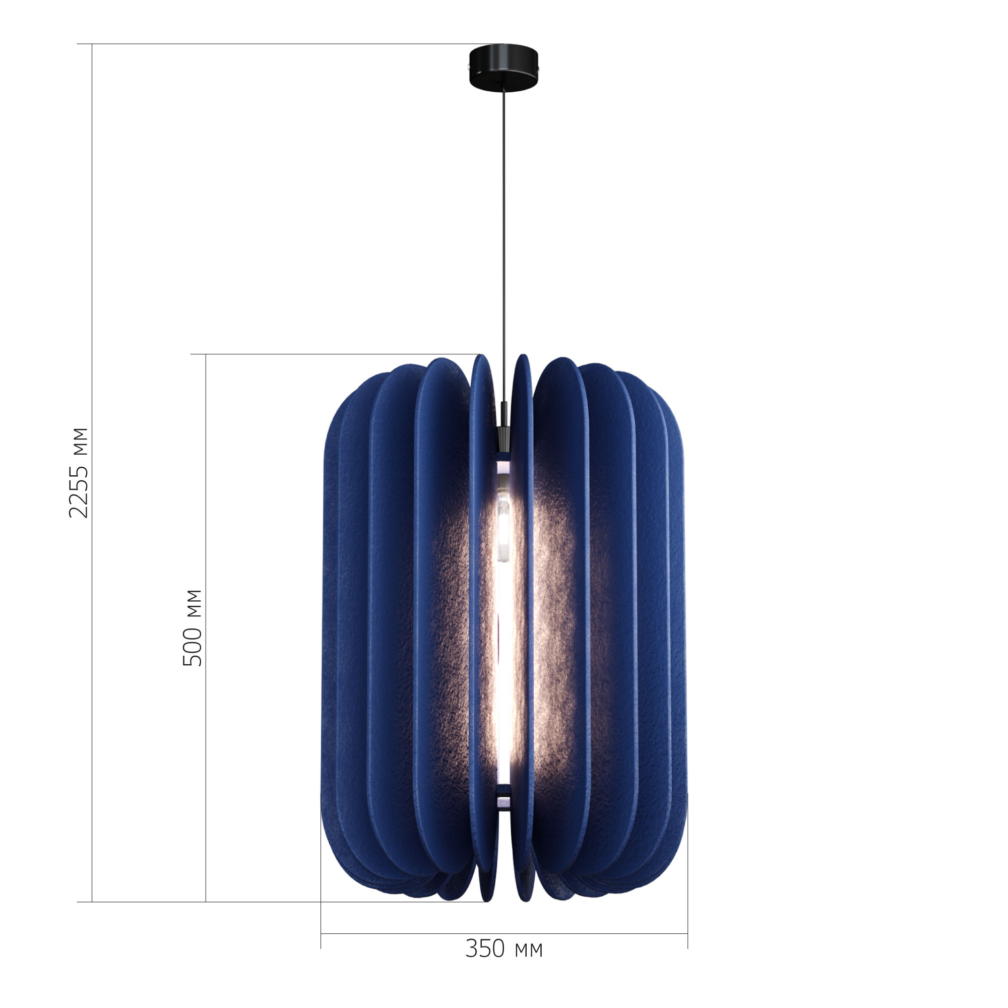 SL3004.433.01 Светильник подвесной ST-Luce Черный/Синий E27 1*60W СЕНТИТО