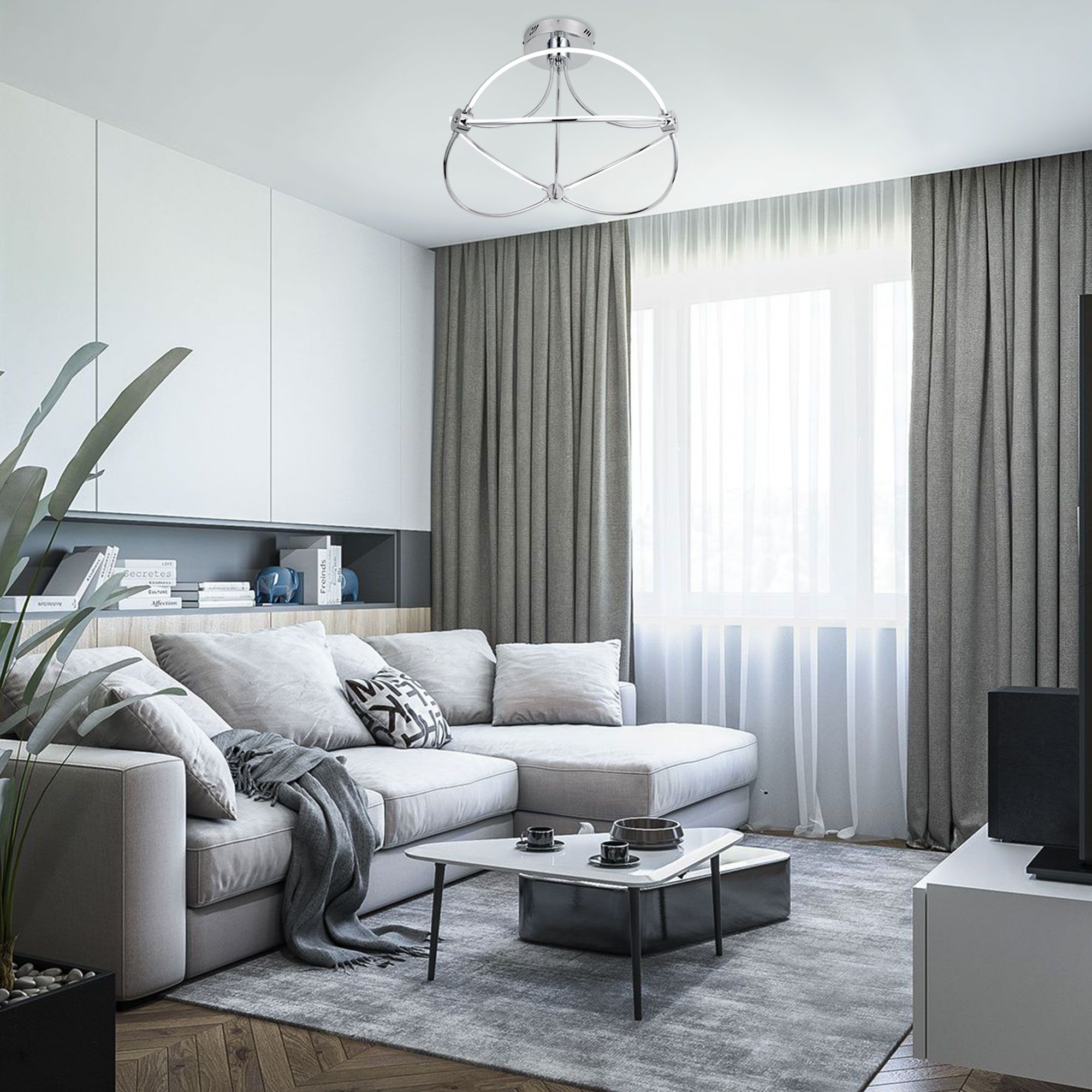 Потолочный светильник Eurosvet 90246/6 хром