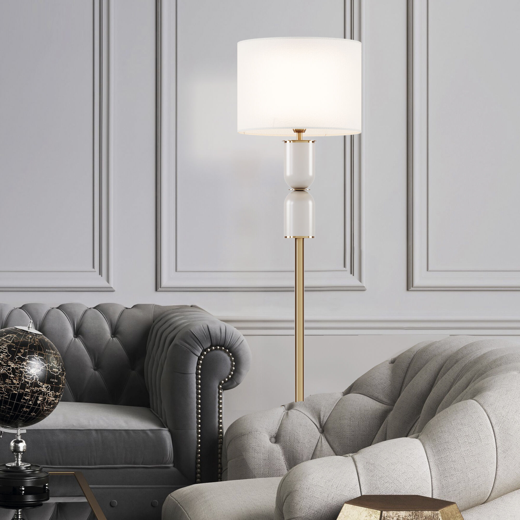 Напольный светильник Eurosvet 01154/1 латунь