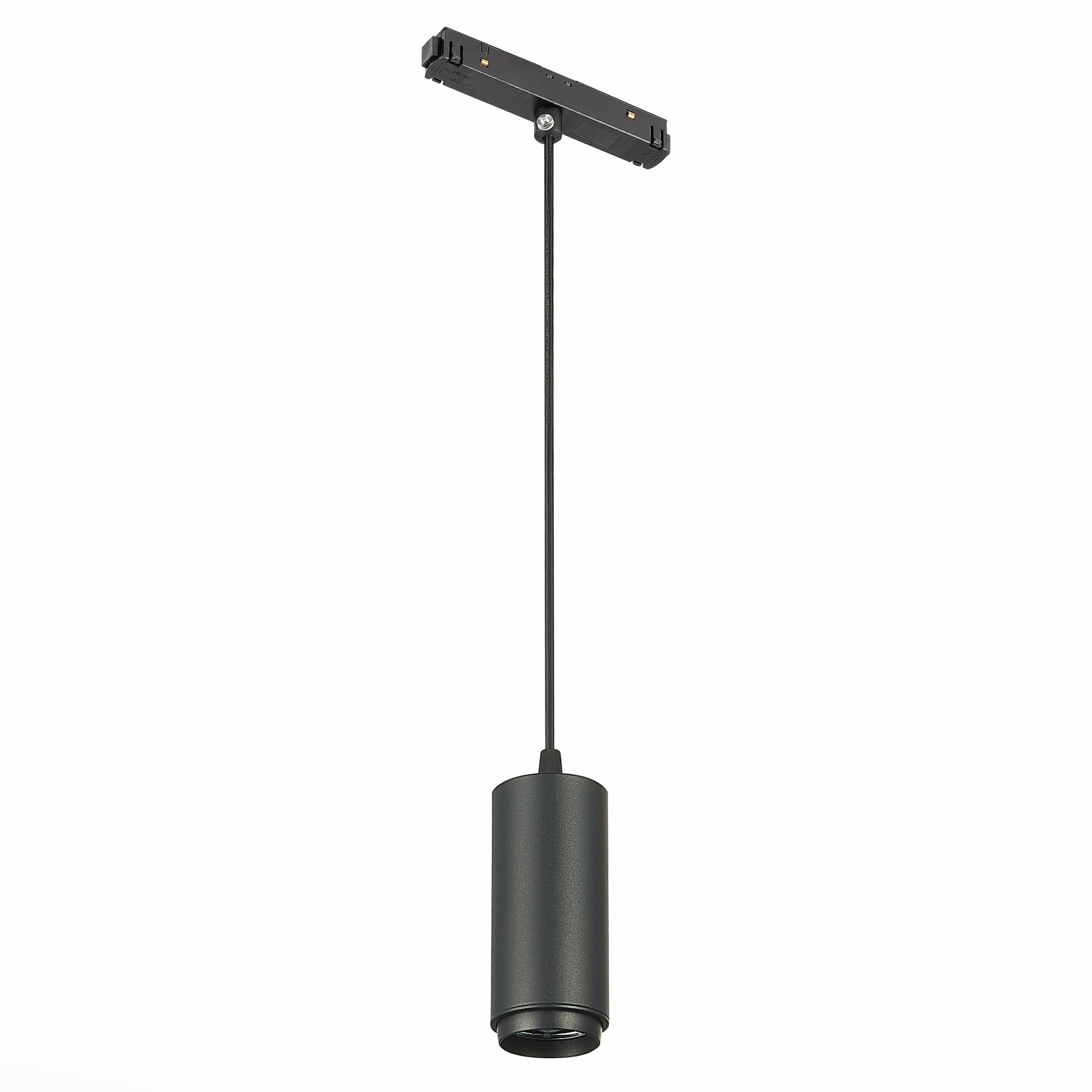 ST357.433.06 Магнитный трековый светильник подвесной ZOOM Черный LED 1*6W 3000K 667Lm Ra>80 10-60° I СКАЙЛАЙН 48V