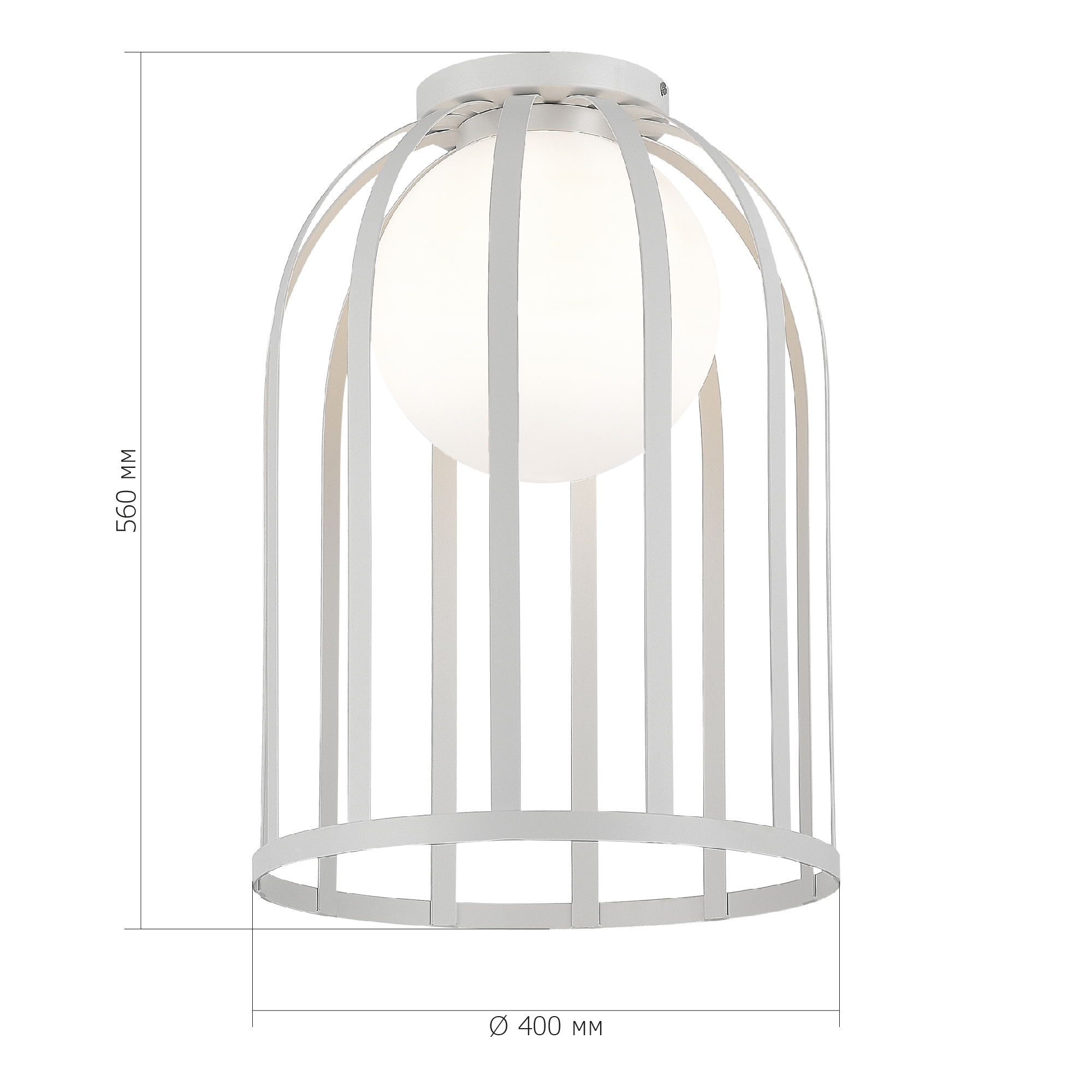 SL6129.502.01 Светильник потолочный ST-Luce Белый/Белый E27 1*60W NORDIC