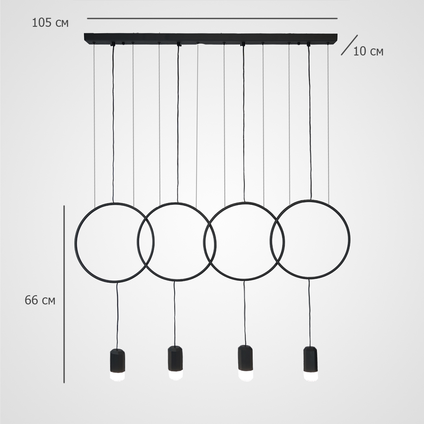 Подвесной светильник FORVET BLACK L4 290496-26