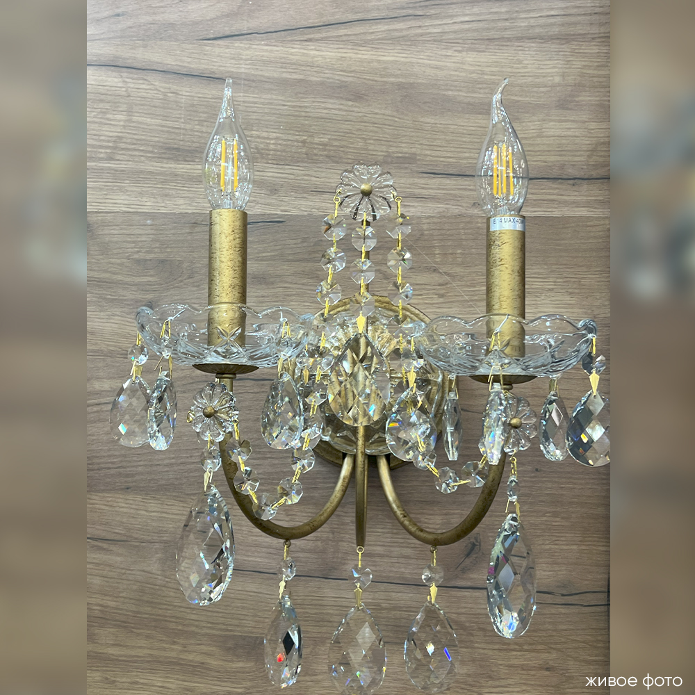 Бра Crystal Lux ODELIS AP2 GOLD