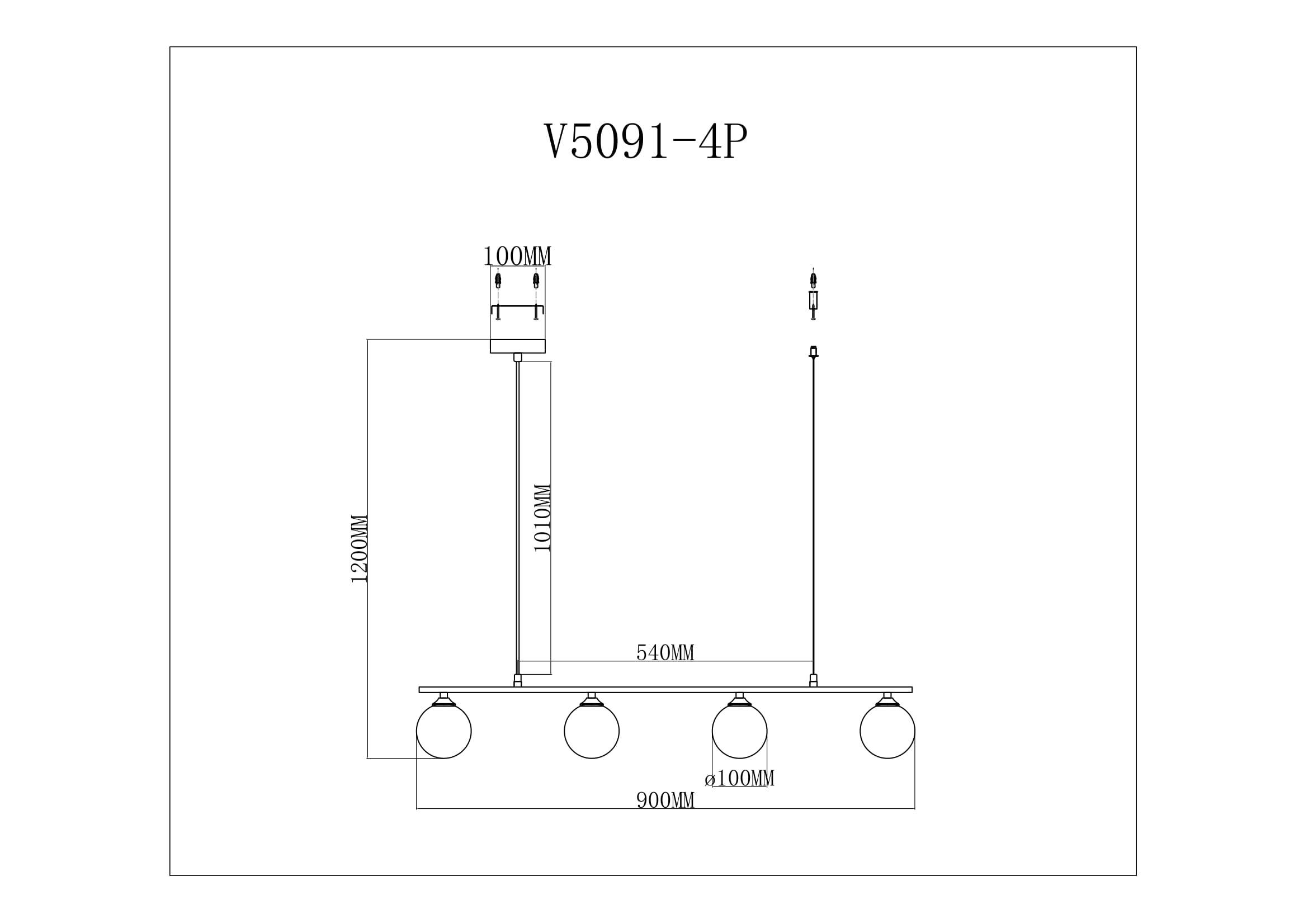 Подвесной светильник Moderli V5091-4P Lingdal