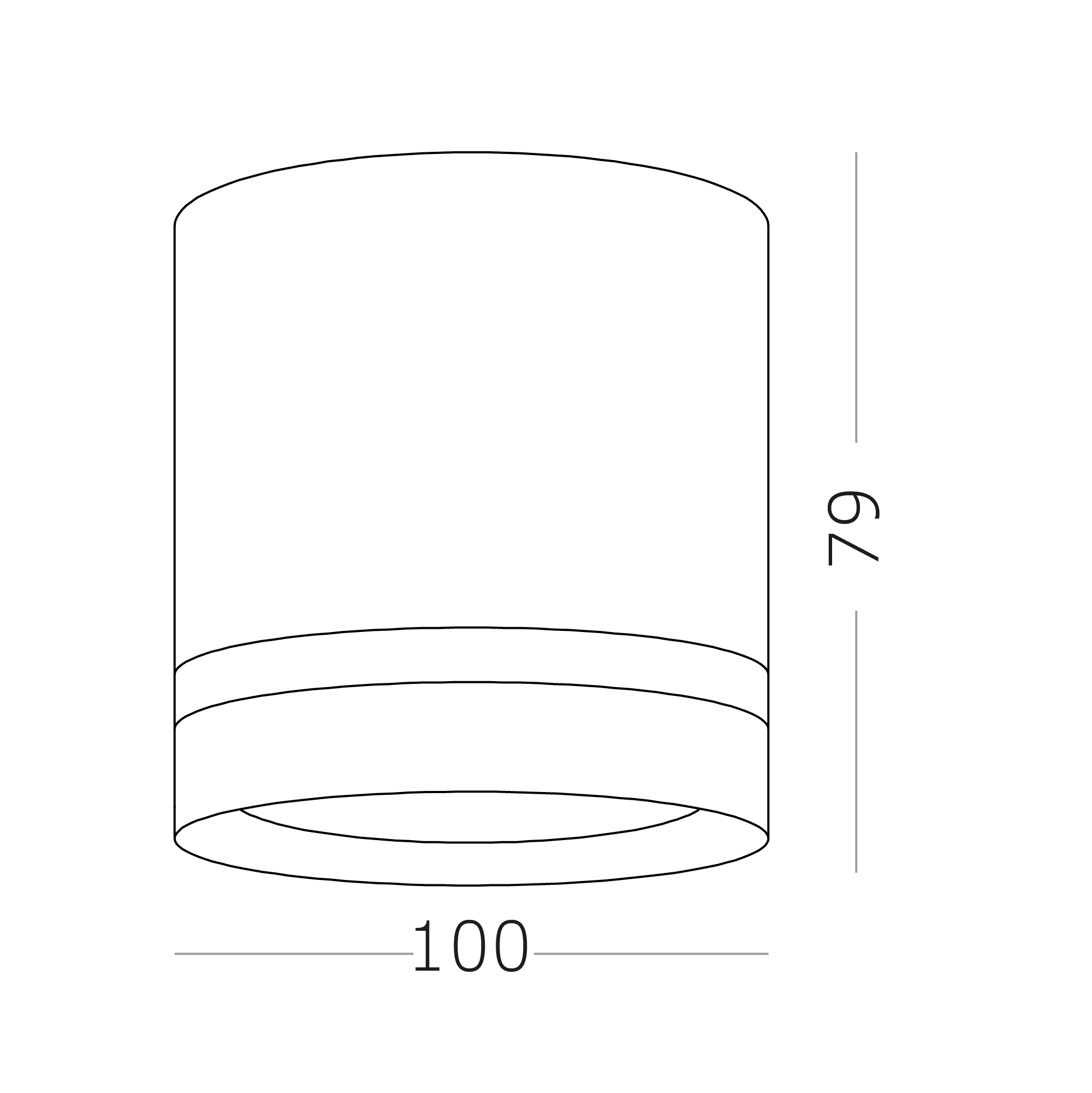 ST115.432.12 Светильник потолочный Черный LED 1*12W 3000K 840Lm Ra>90 120° IP20 D79xH100 170-240V Накладные светильники