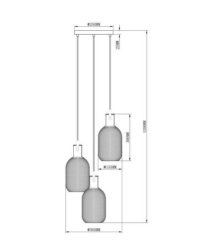 Подвесной светильник Moderli V2802-3P Adalina 3*GU10*50W