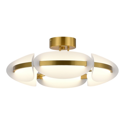 SL1304.302.45 Светильник потолочный ST-Luce латунь/белый LED 1*45W 3000K ETOILE