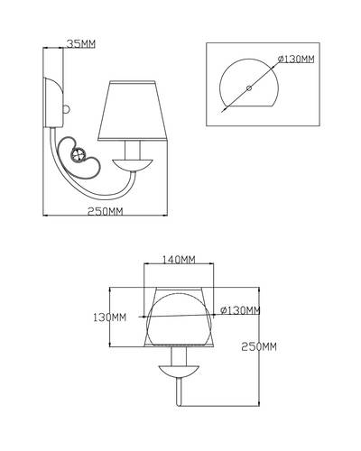 Бра Moderli V2490-1W Daniel 1*E14*60W