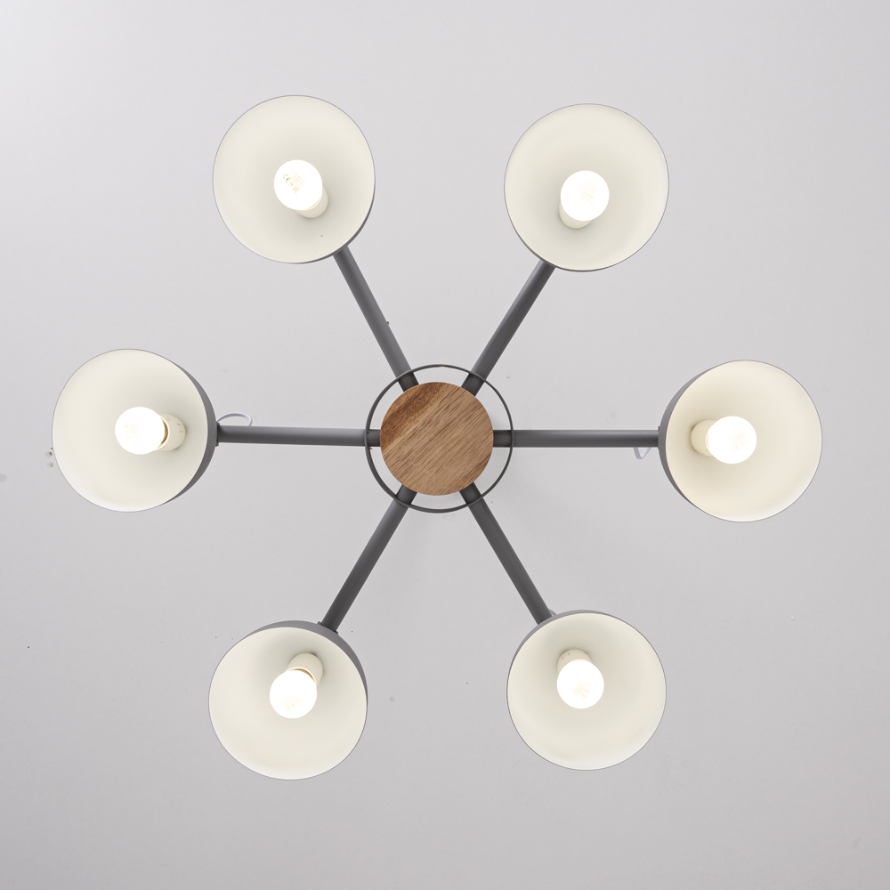 Люстра на штанге ROLLA 6 Gray 178069-26