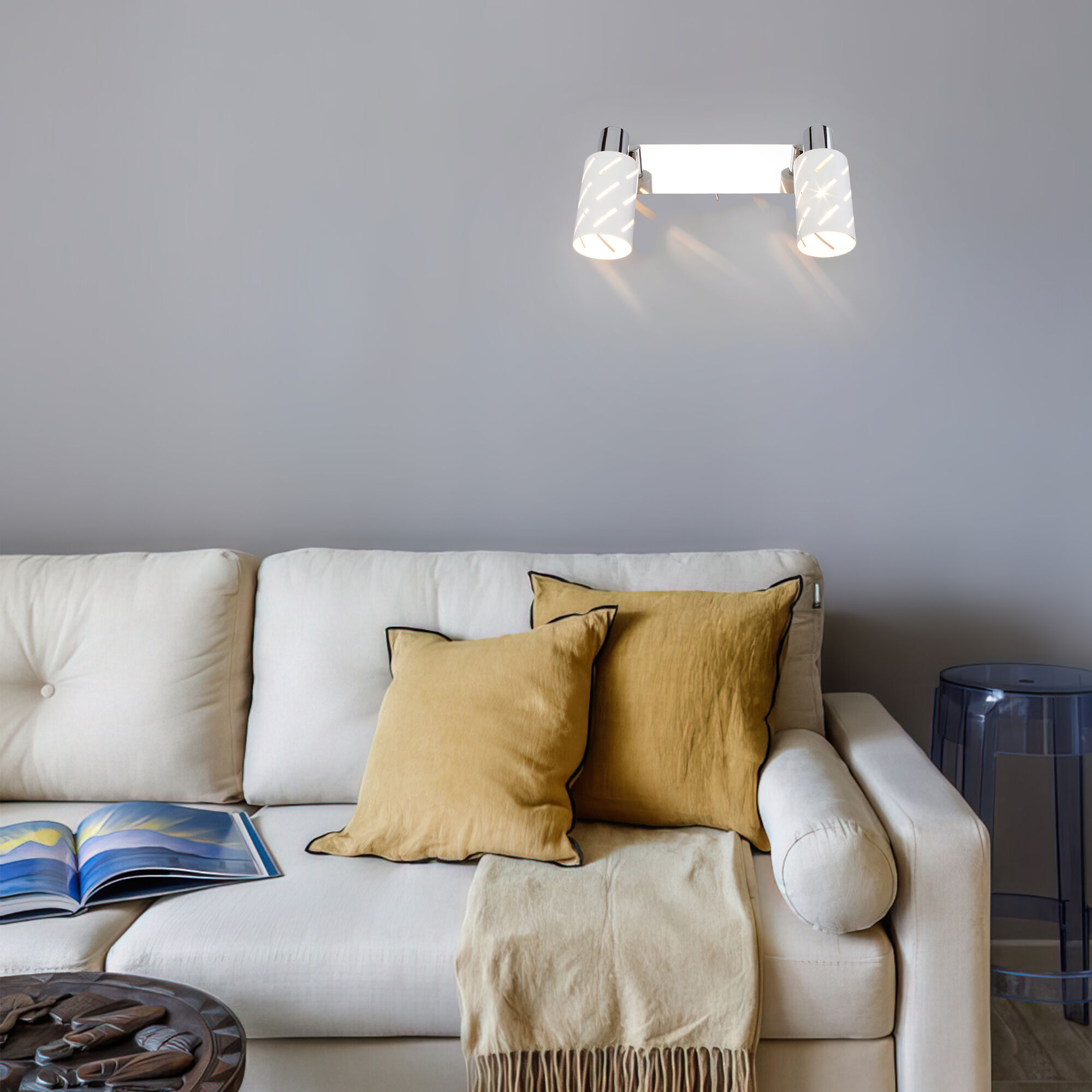 Настенный светильник Eurosvet 20090/2 белый/хром