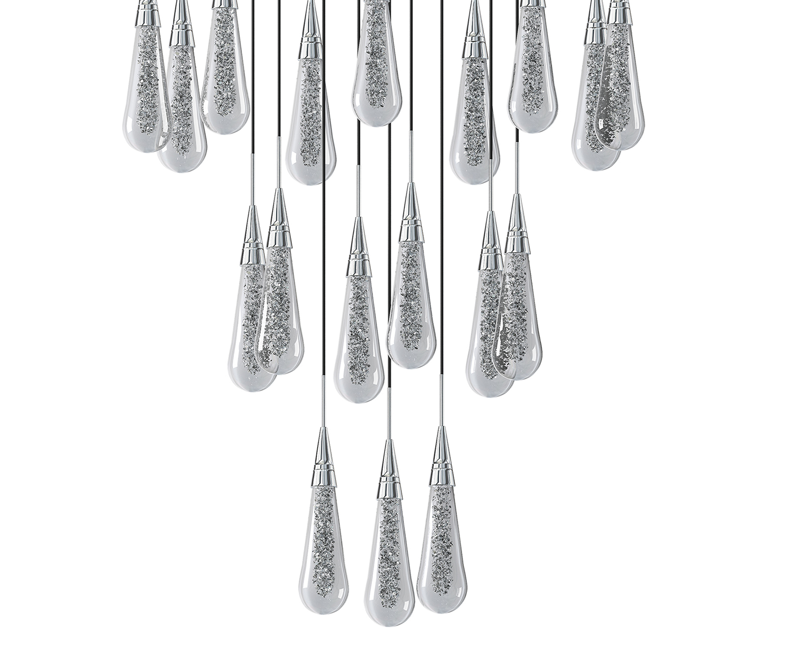 Люстра Kink Light каскадная Гутта хром 07861-18A,02