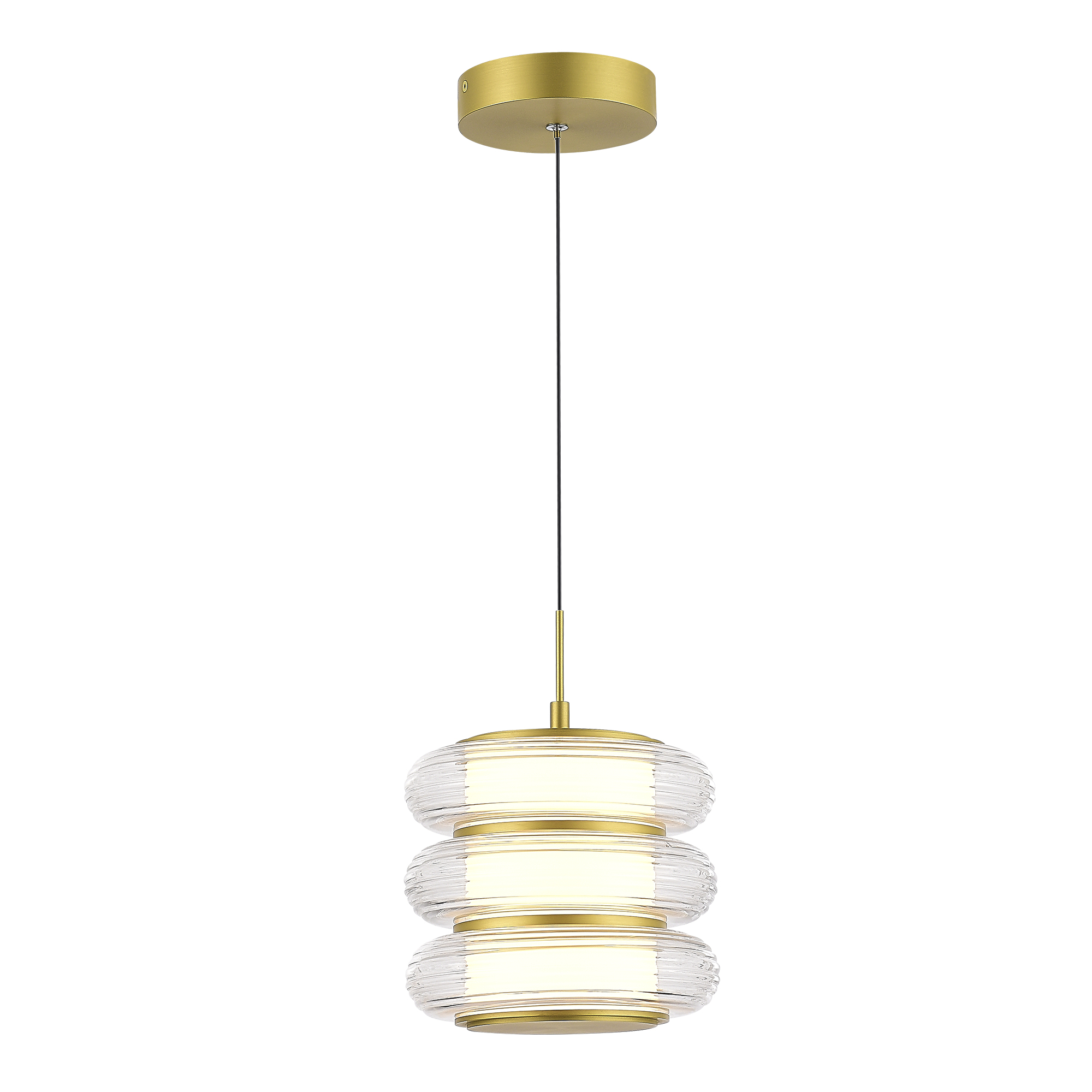 SL6239.203.03 Светильник подвесной ST-Luce золото/прозрачный LED 1*16W 3000K ФРИТЕЛЛА