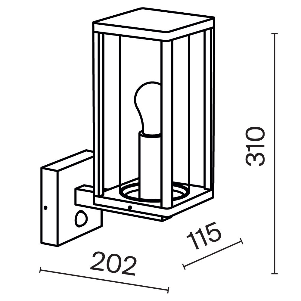 Настенный светильник (бра) Outdoor O452WL-01GFSR