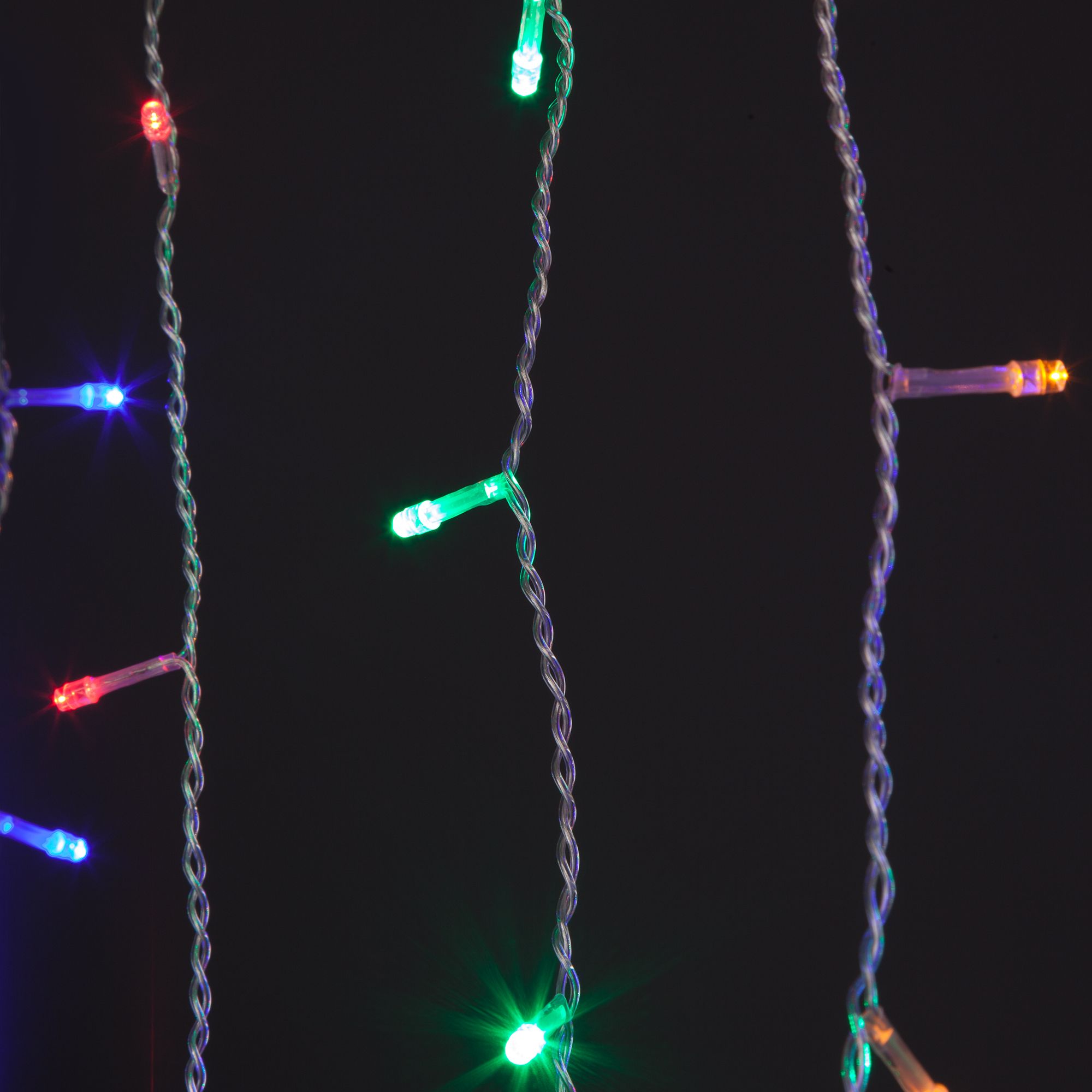 Гирлянда бытовая электрическая бахрома Eurosvet 100-001 мульти