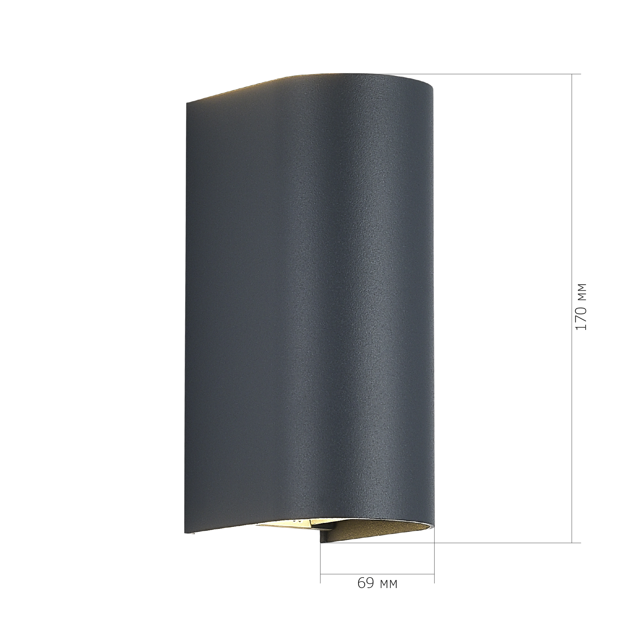 SL9516.701.01 Светильник уличный настенный ST-Luce серый/серый LED 1*10W 3000K/4000K/6500K BUST