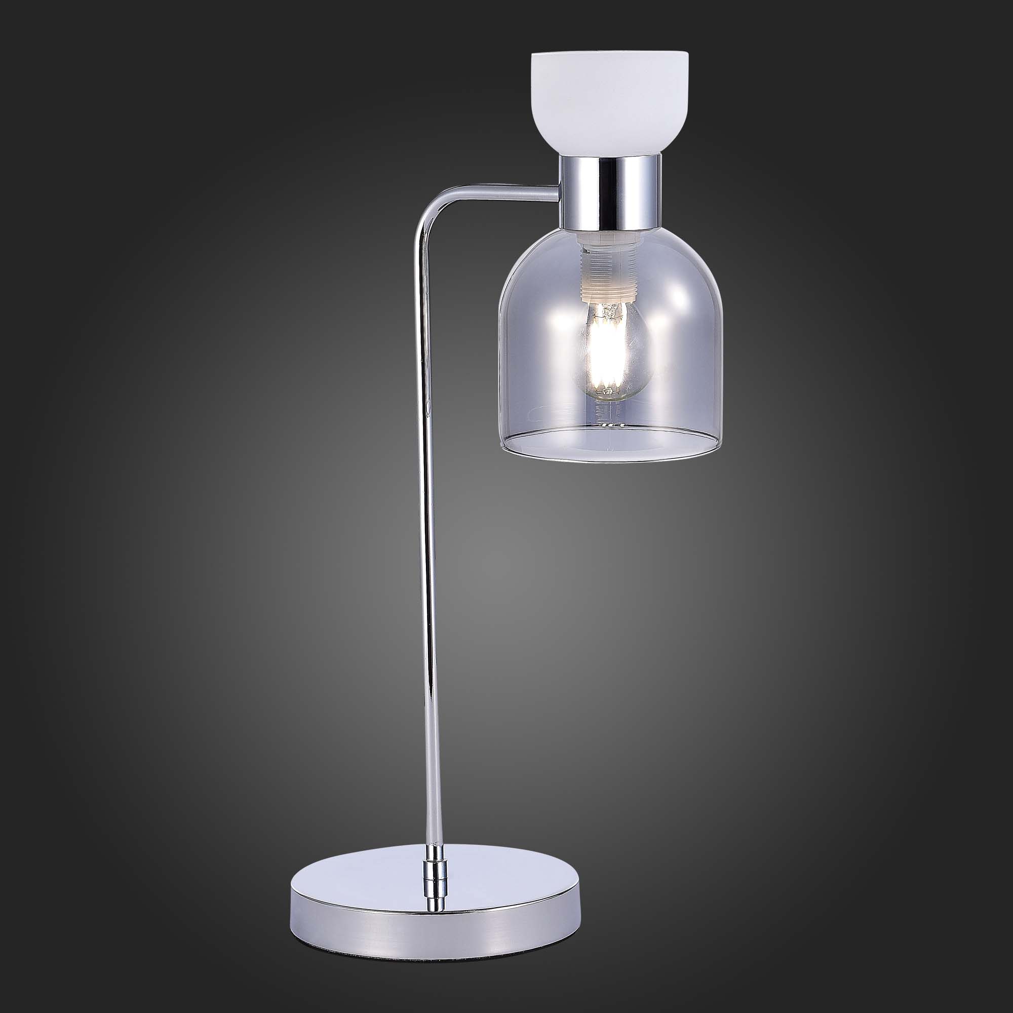 SLE1045-104-01 Прикроватная лампа Хром/Белый,  Дымчатый E14 1*40W VENTO