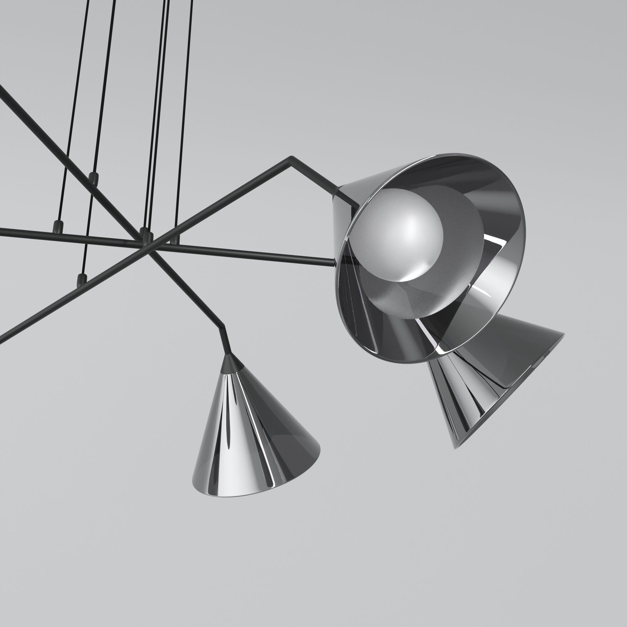 Подвесной светильник Eurosvet 70161/6 черный Smart