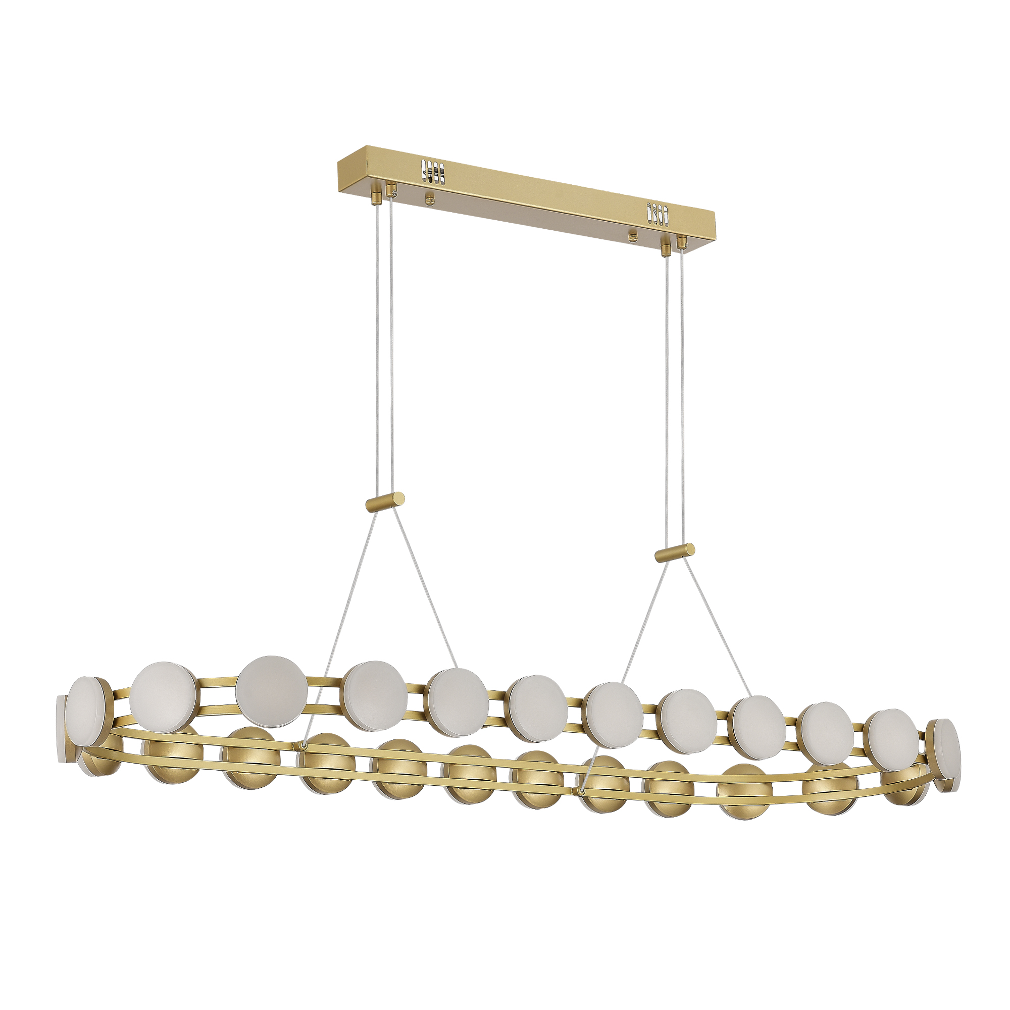 SL6610.203.26 Светильник подвесной ST-Luce золотистый/белый LED 1*50W 4000K МОНРО